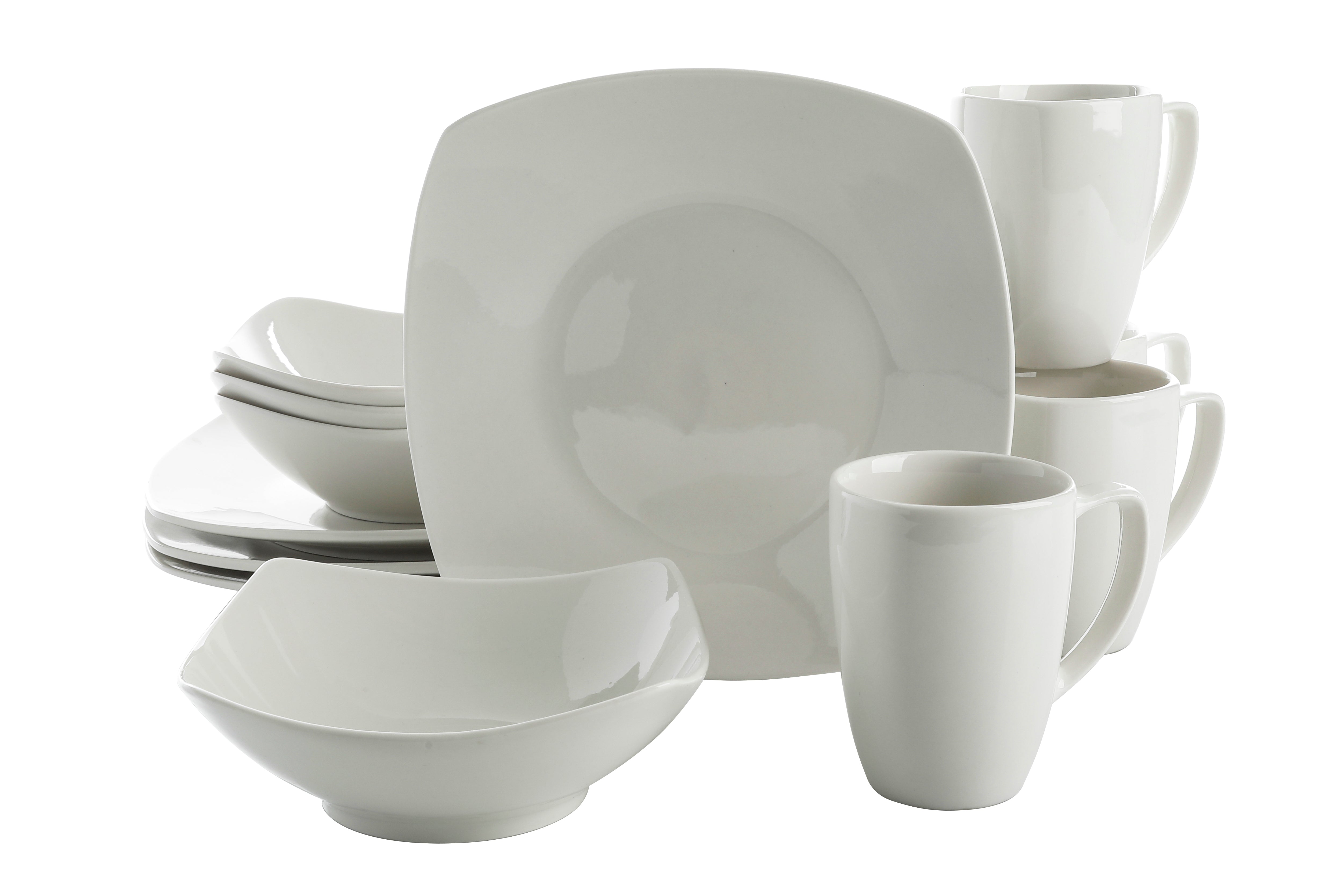 Gibson Home Zen Buffet 12-Piece Porcelain Dinnerware Set