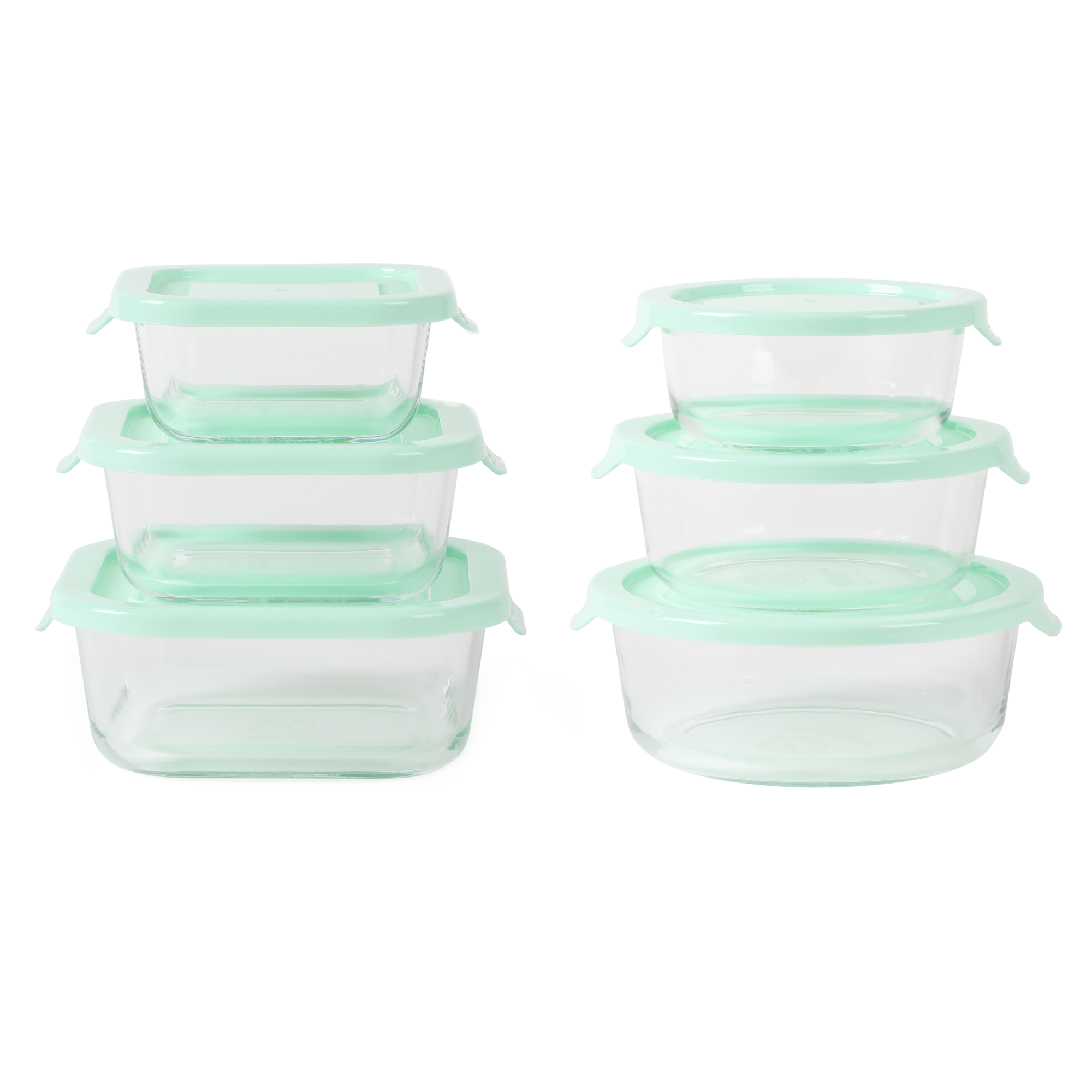 Martha Stewart 12-Piece Storage Borosilicate Glass Container Set w/ Snap Martha Blue Lids