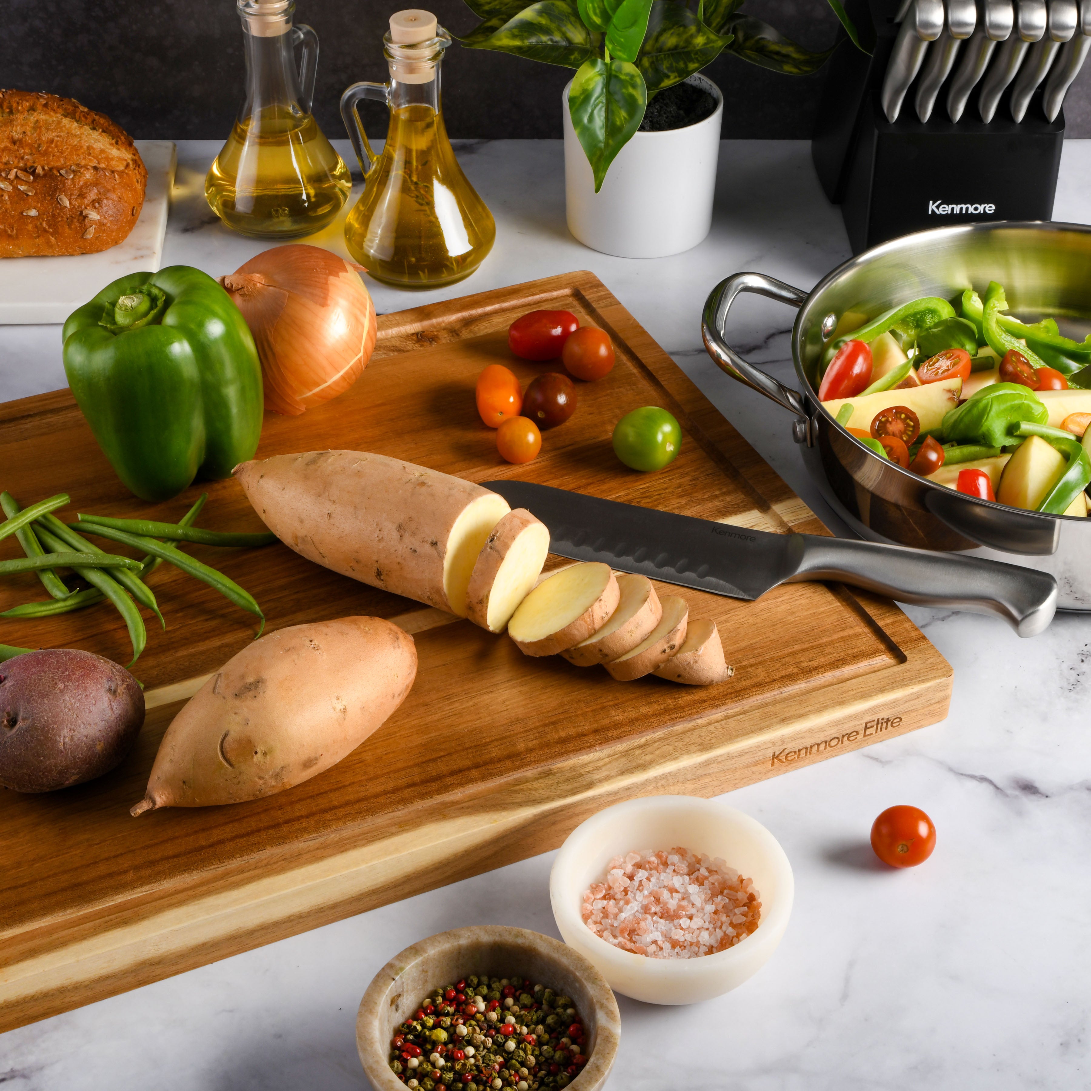 Kenmore Kenosha 24" x16" Acacia Wood Cutting Board