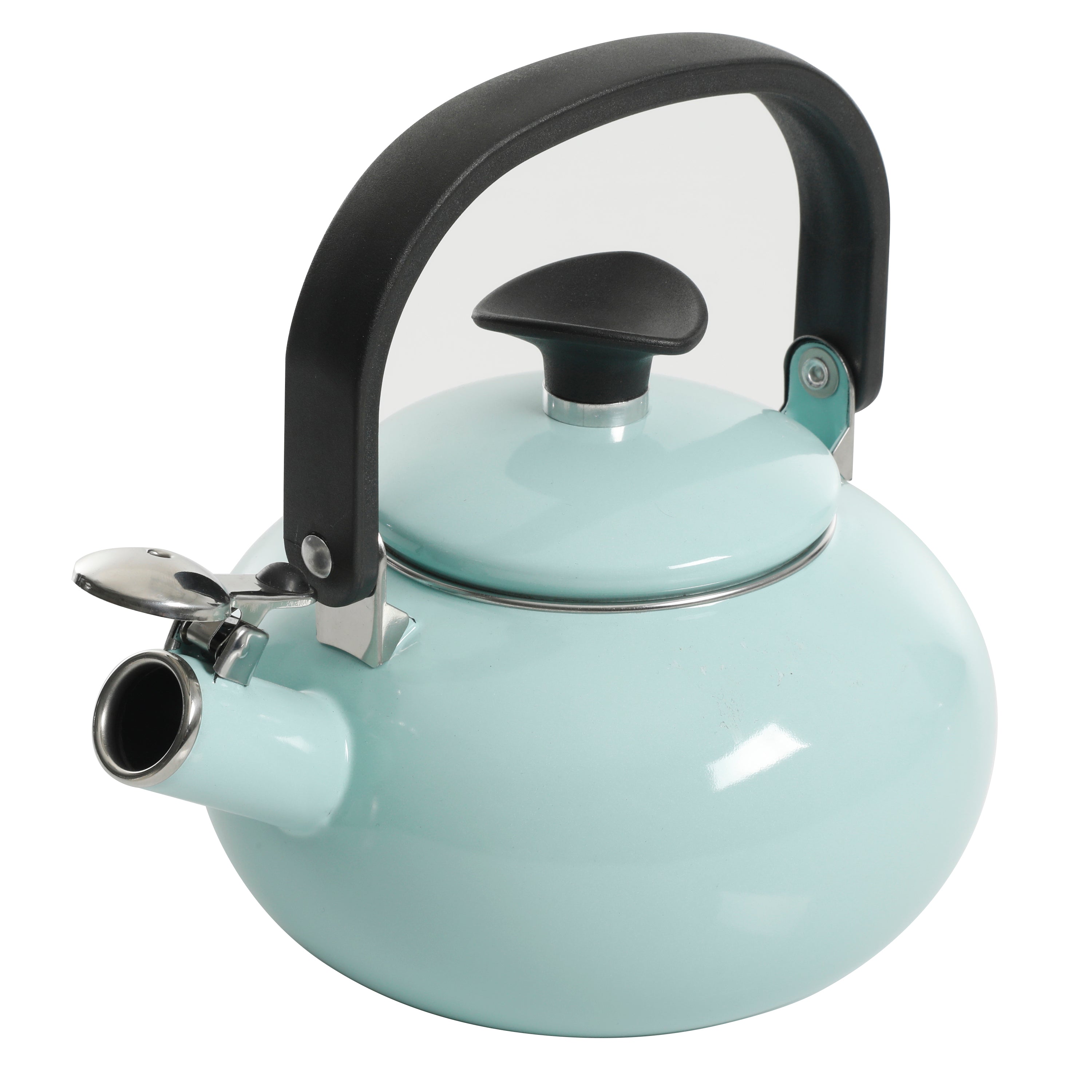 Whistling Tea Hot Water Kettle Stovetop Stainless Steel 2 Quart Gas  Electric Induction Stove Top Teapot Blue 
