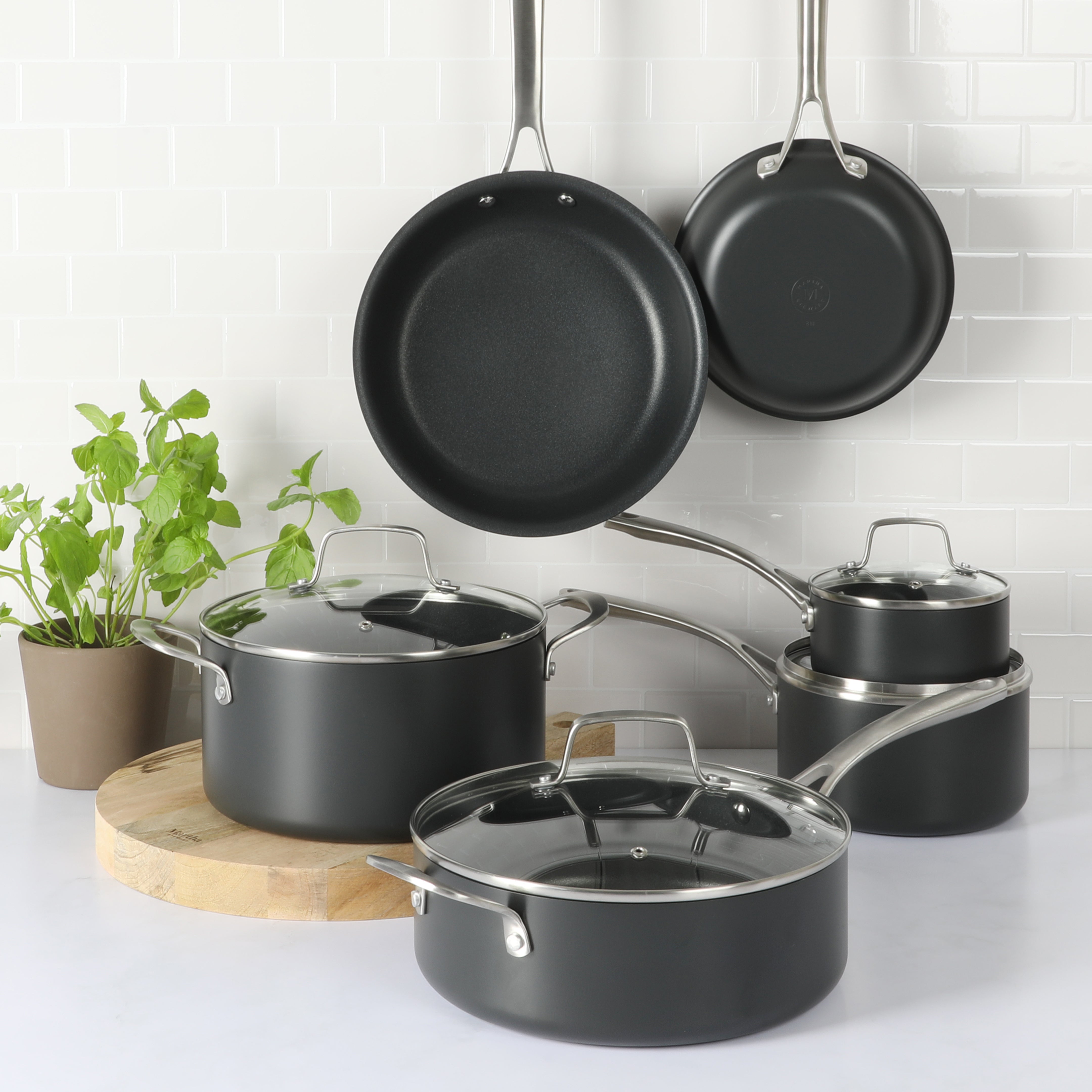 Martha Stewart Bosworth 10-Piece Hard Anodized Cookware Set