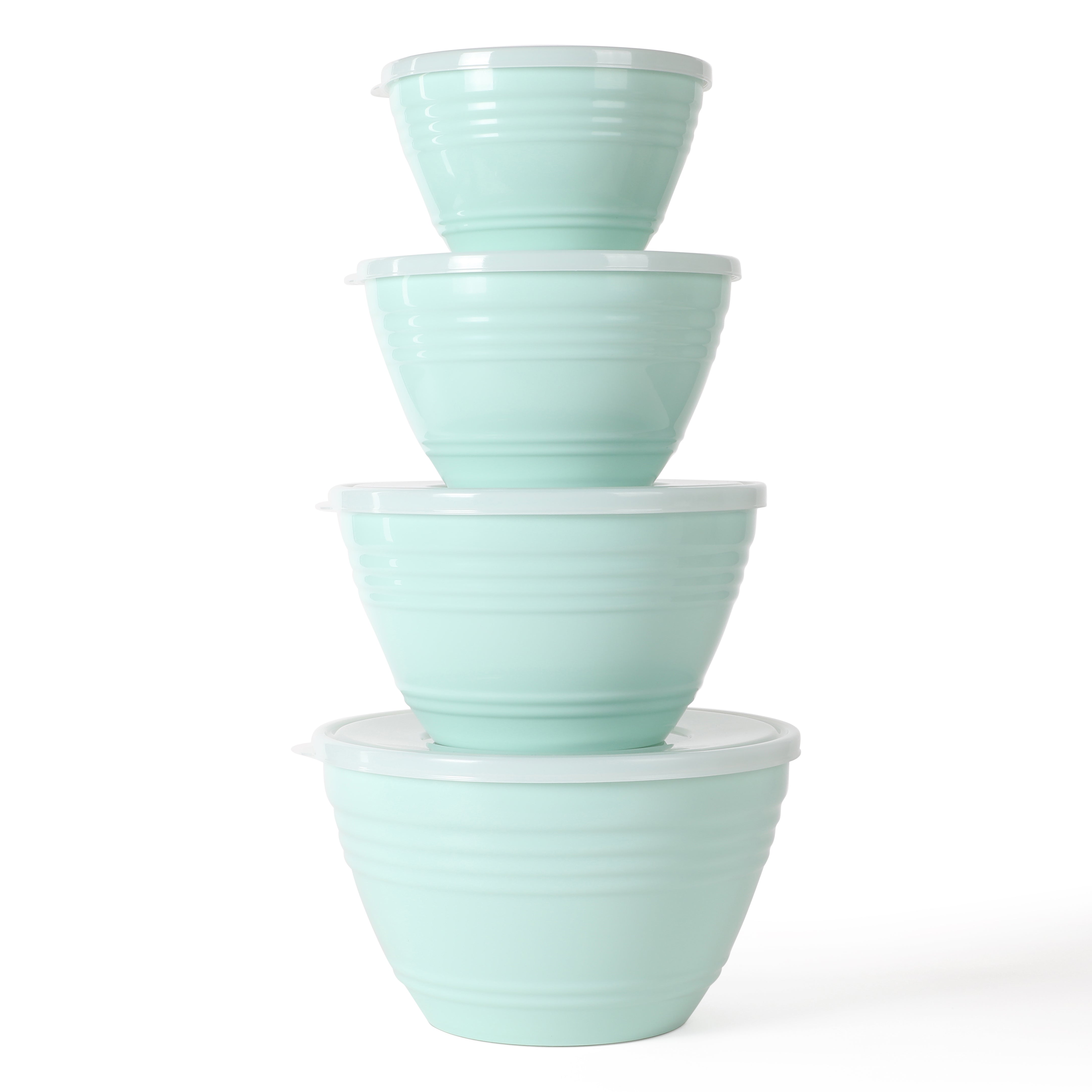 Martha Stewart Hoyt 8-Piece (6.2qt, 4.3qt, 2.8qt, 1.8qt) Round Mixing Bowl Set w/ Lid