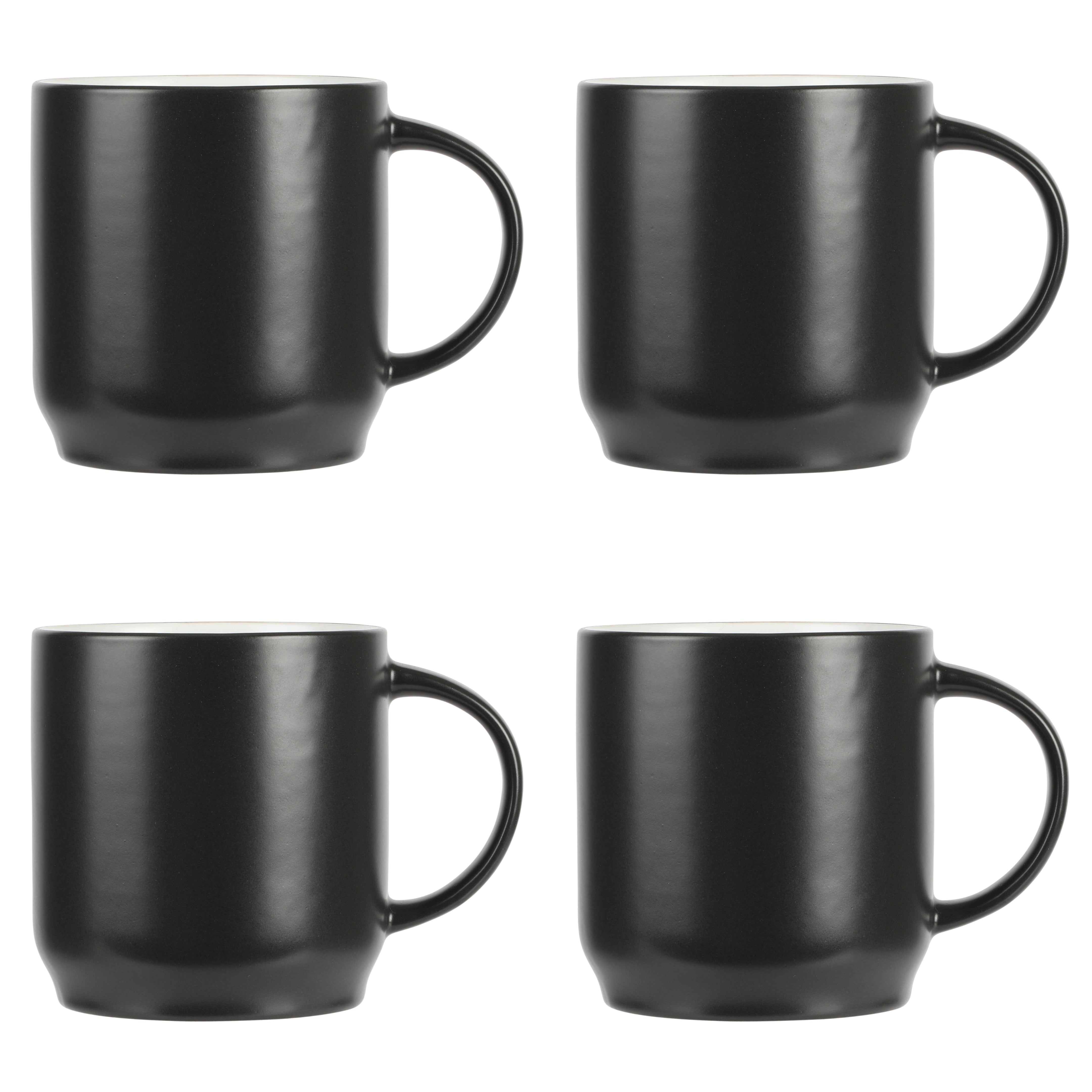 Babish 4 Pack Stoneware Stackable Mugs