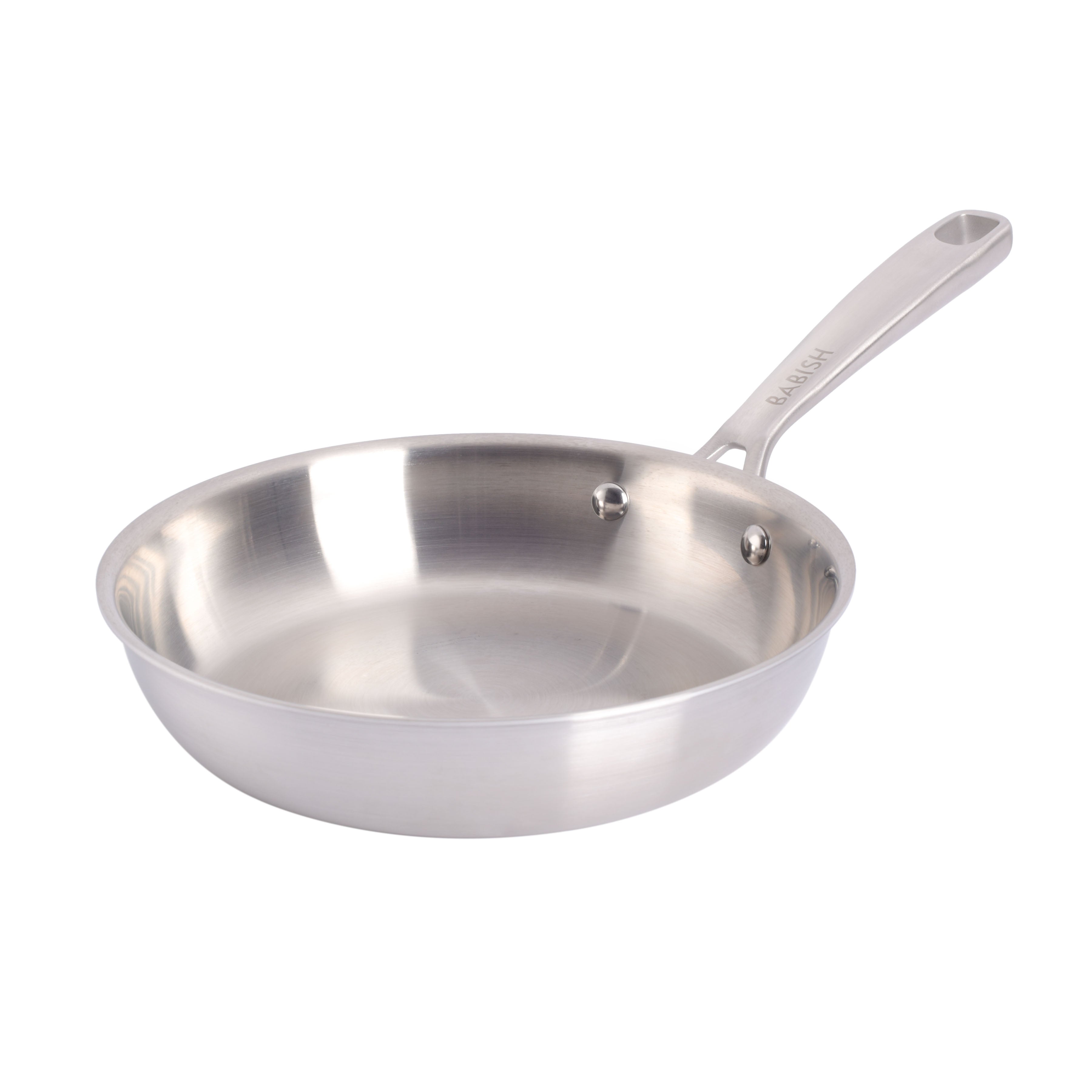 Babish 8 Inch Stainless Steel Triply Professional Grade Fry Pan