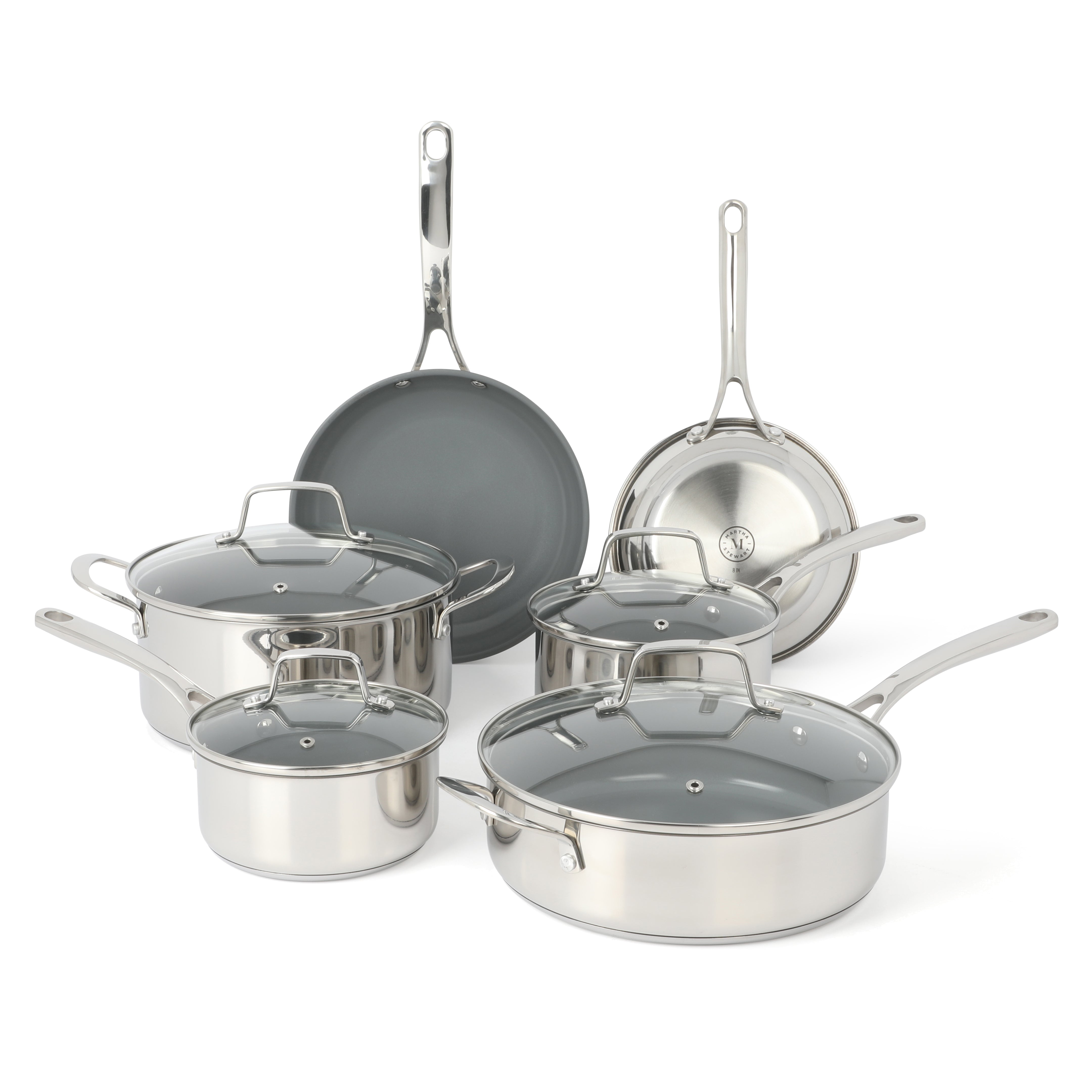 Emeril 12-Piece Stainless Steel Cookware Set 