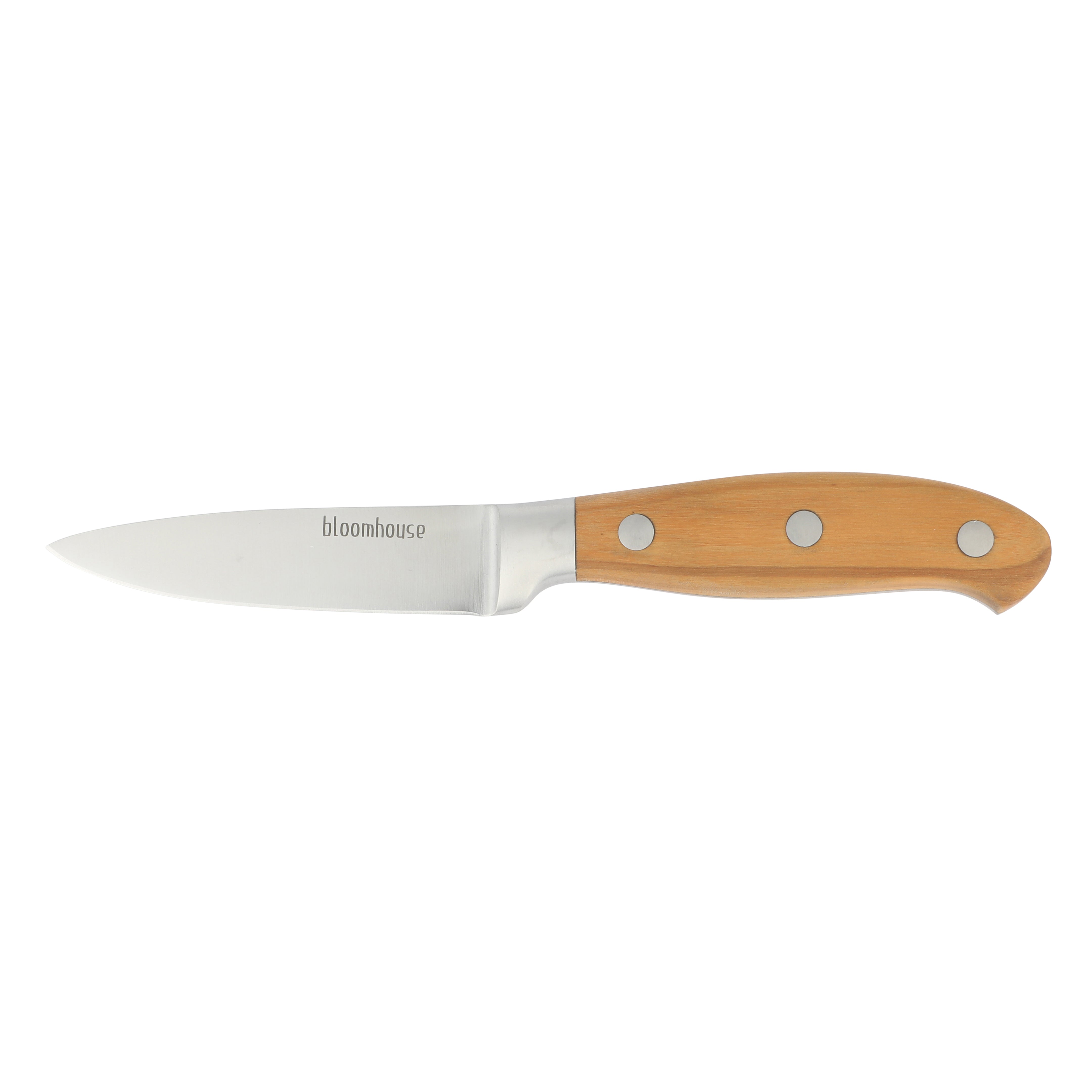Bloomhouse 4 Inch German Steel Paring Knife w/ Olive Wood Forged Handle