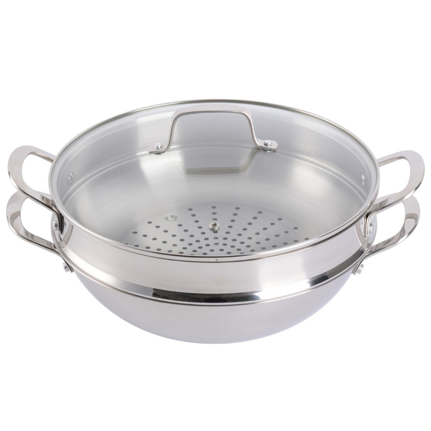 Martha Stewart Essential Pan, with Lid, Stainless Steel, 12 Inch