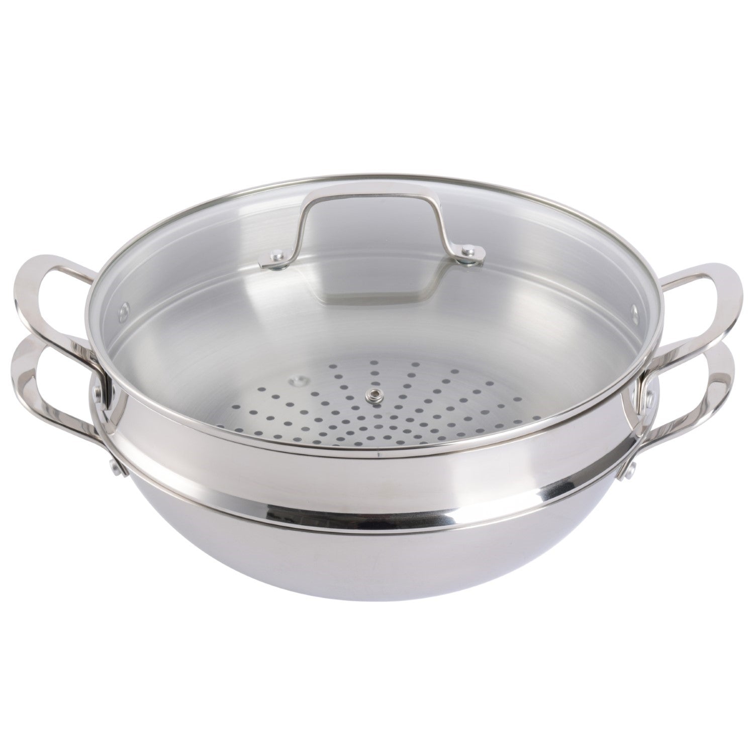 Martha Stewart Castelle 12" Stainless Steel Essential Pan w/ Steamer