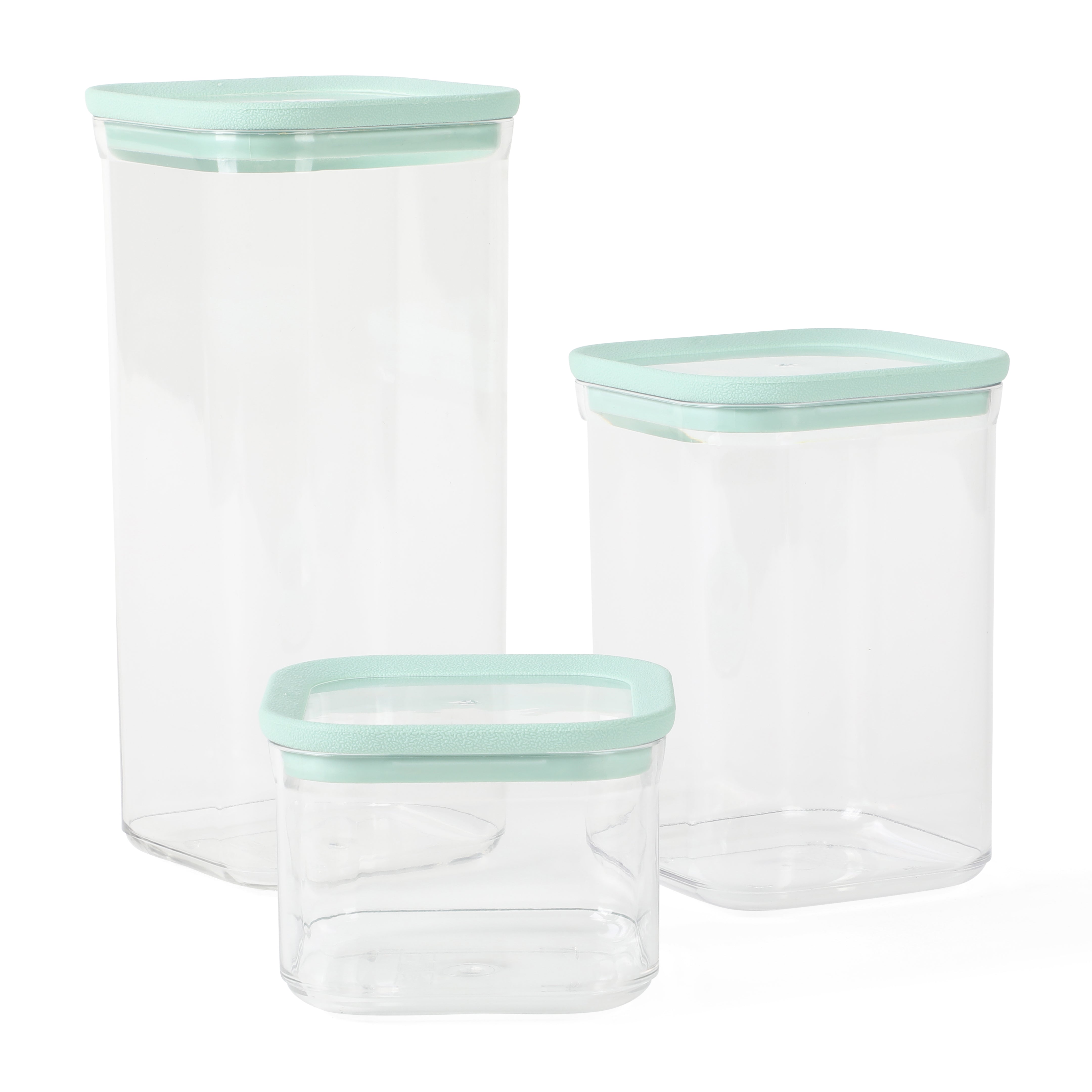 Martha Stewart Langstaff 6-Piece (60oz, 37oz, 17oz) Square Stackable Container Set w/  Lids