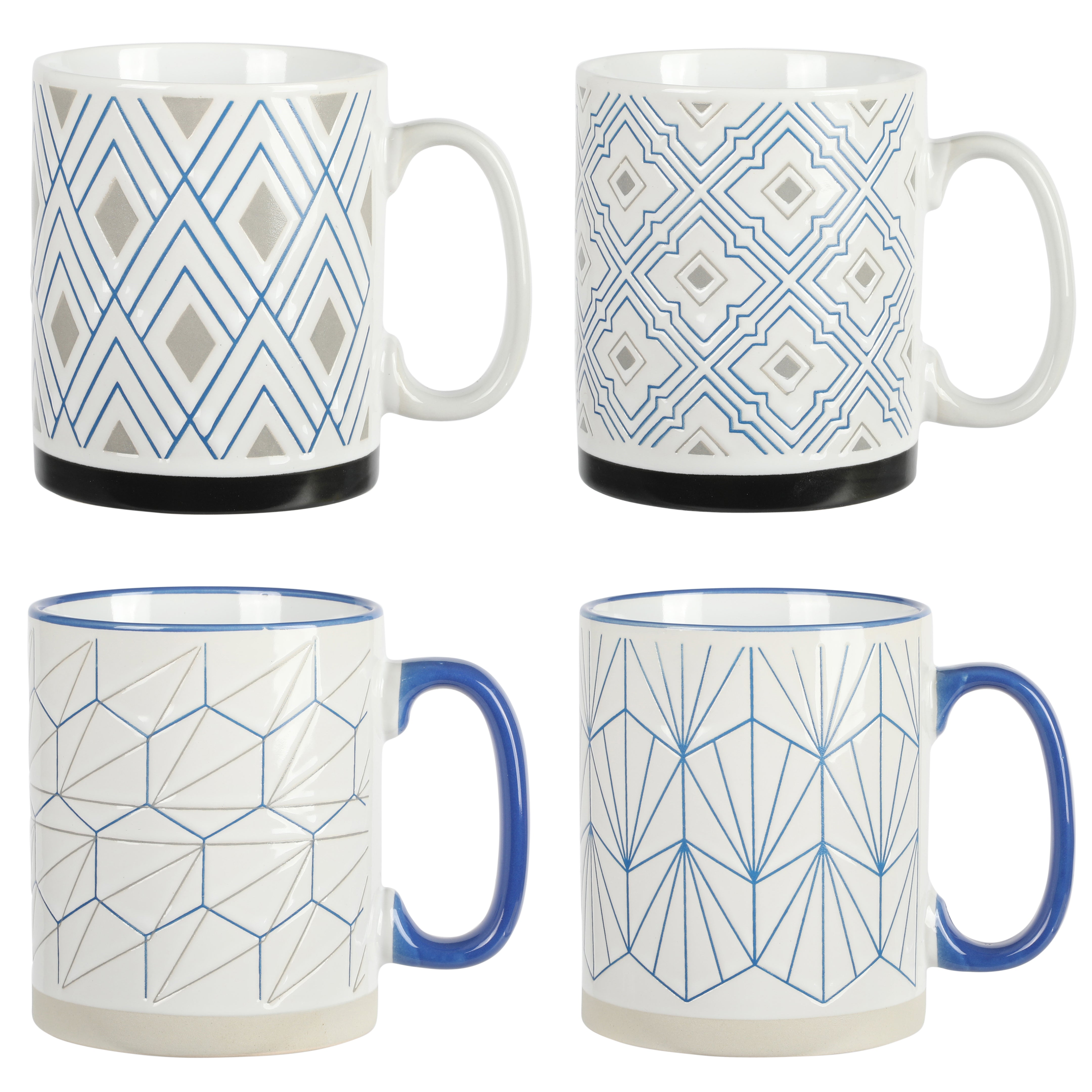 Gibson Home Parkmill 17oz 4-Pack Stoneware Mugs