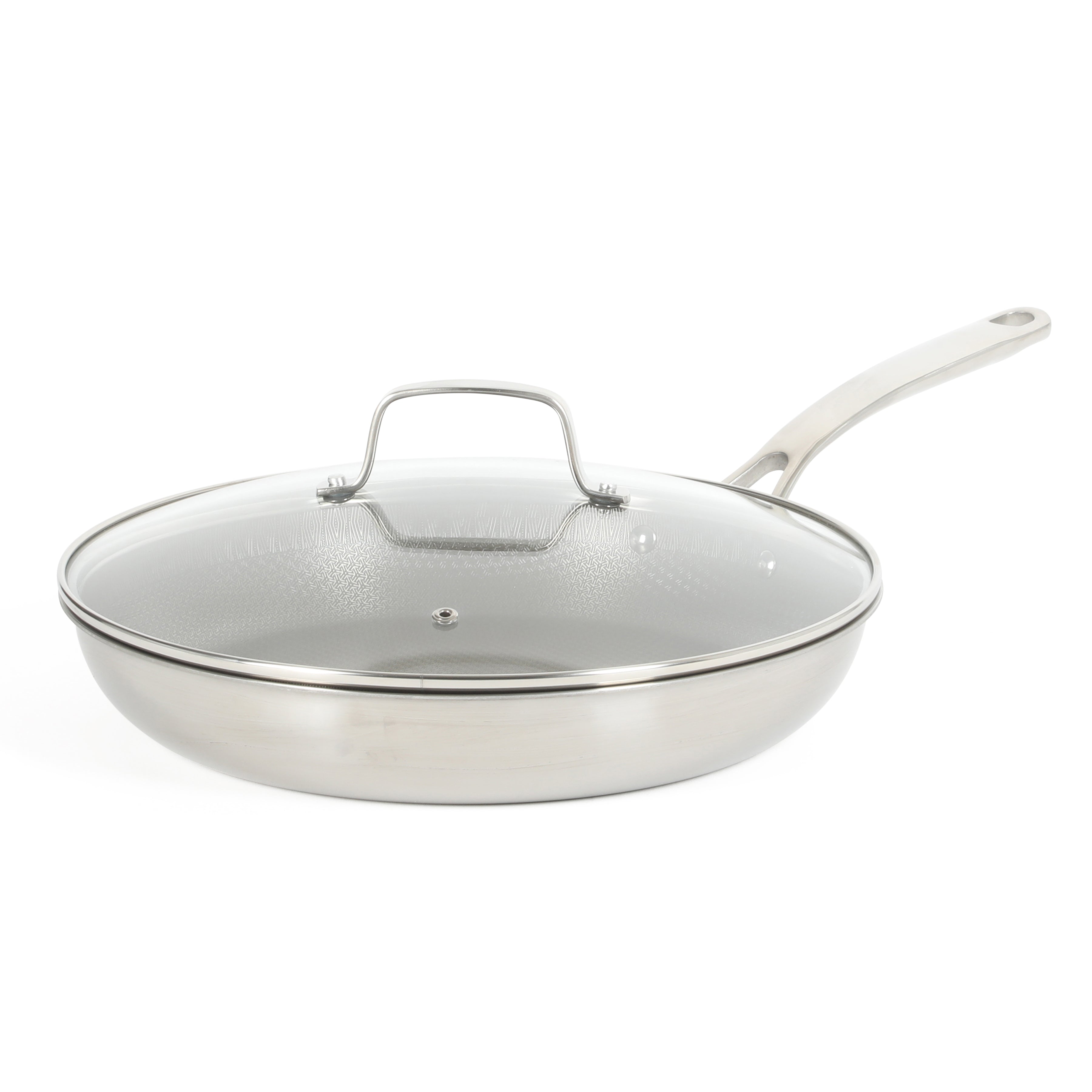 Martha Stewart Badgley Hybrid Nonstick 12 Inch TriPly Stainless Steel