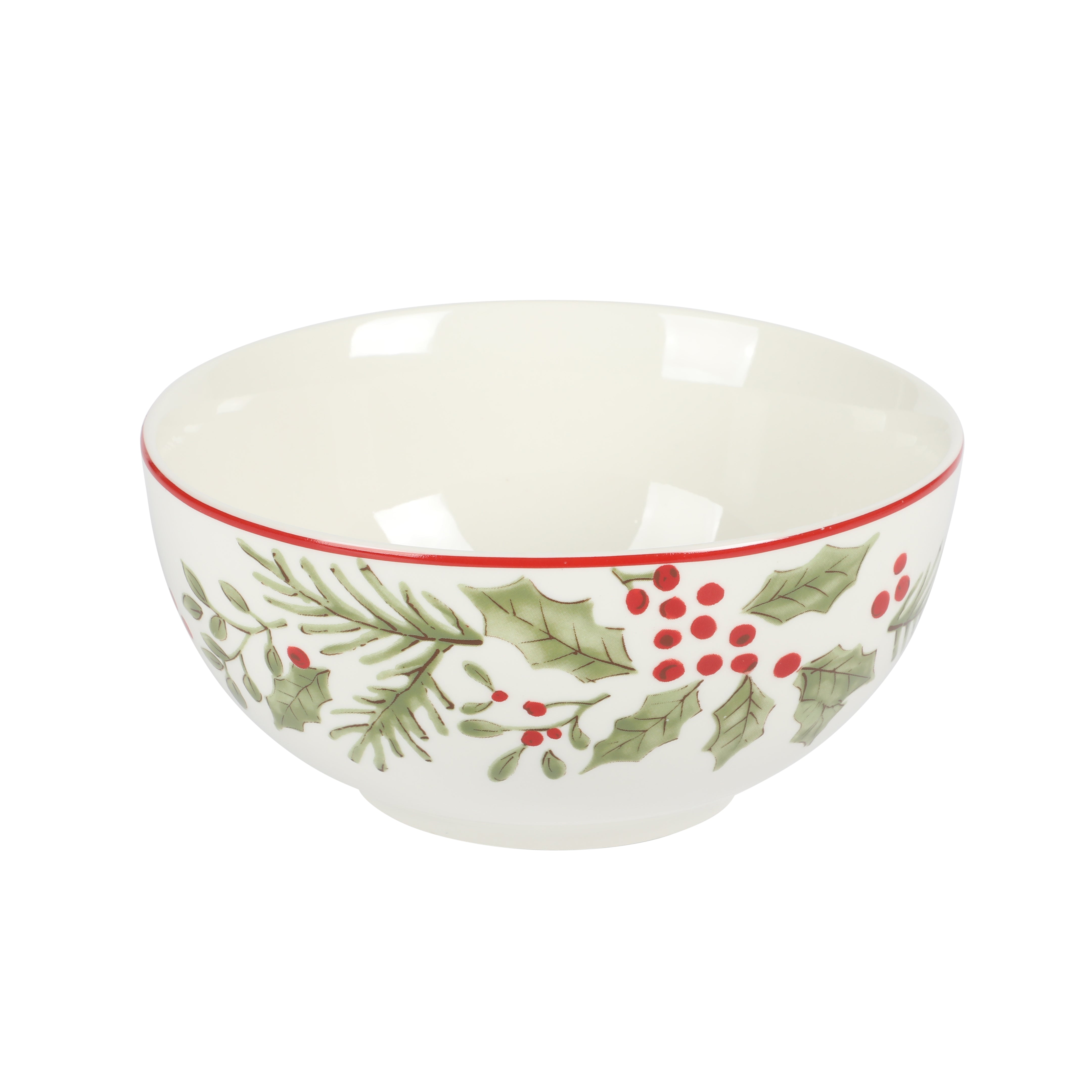 Gibson Home 12 Piece Festive Berries Decorated Porcelain Dinnerware Set