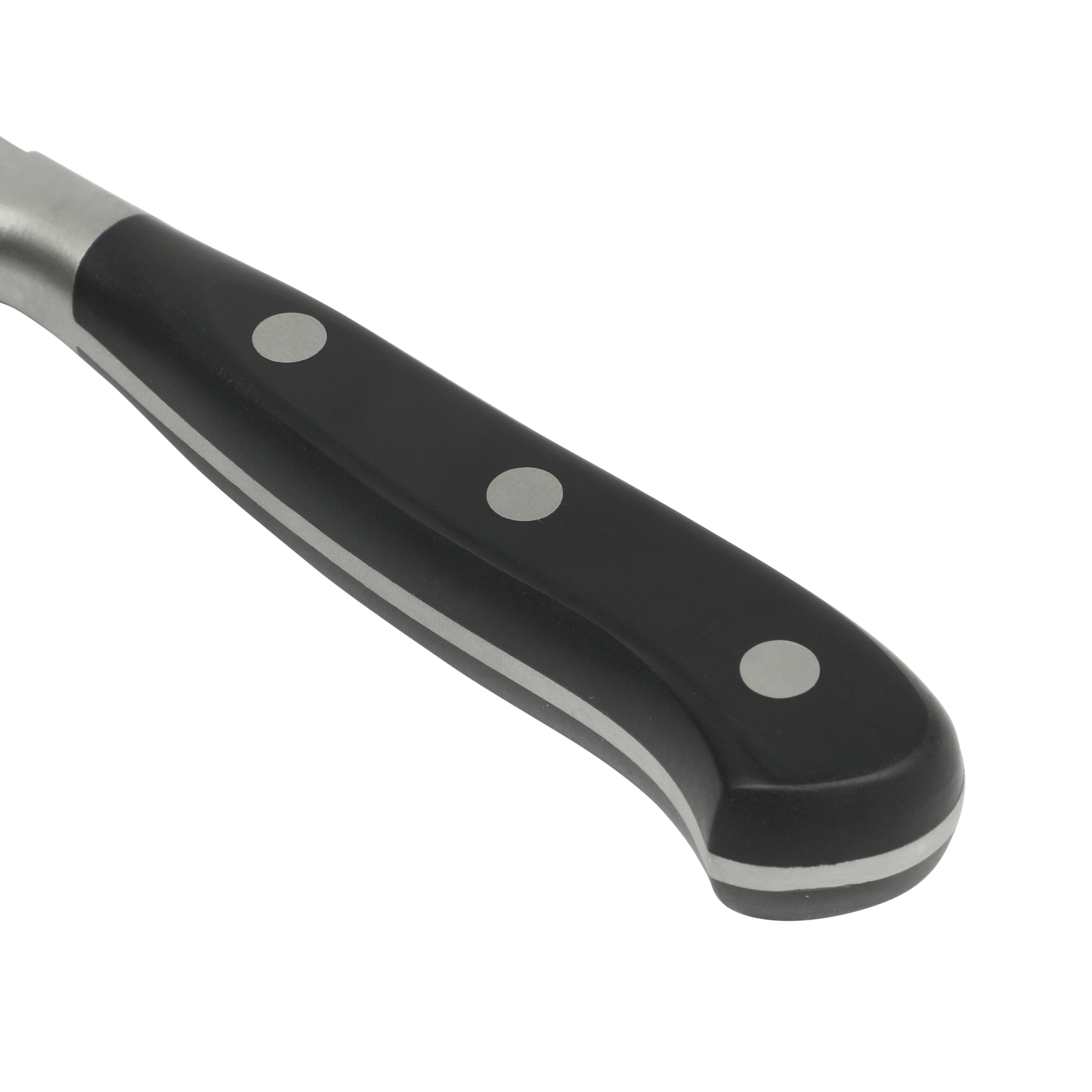 Martha Stewart Carverton 6" Cleaver Knife, High Carbon Stainless Steel Kitchen Knive W/ Black Triple Rivet Handle