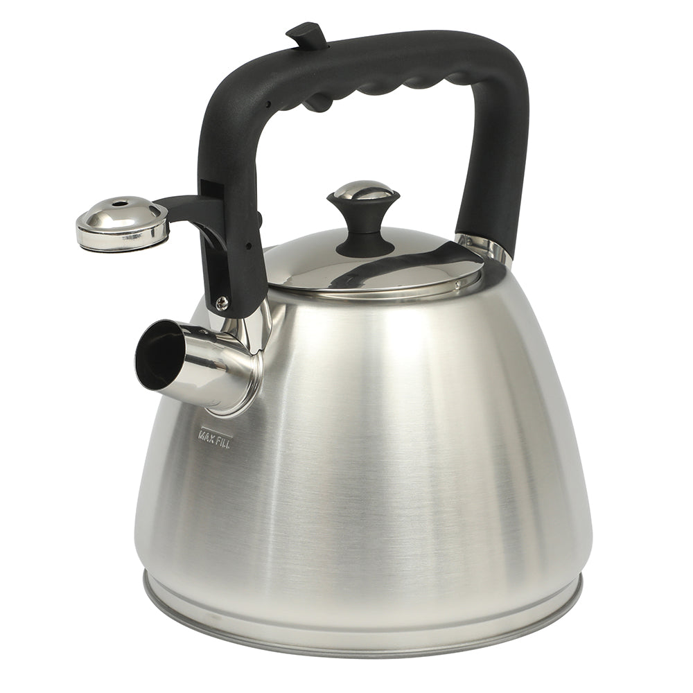 Mr. Coffee Armidale Large 2.5QT Brushed Stainless Steel Whistling Tea Kettle