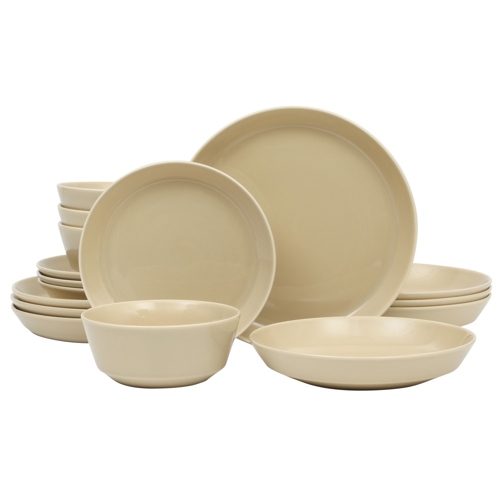 Gibson Home Summer Shades 16 Piece Plates and Bowls Dishes Service for