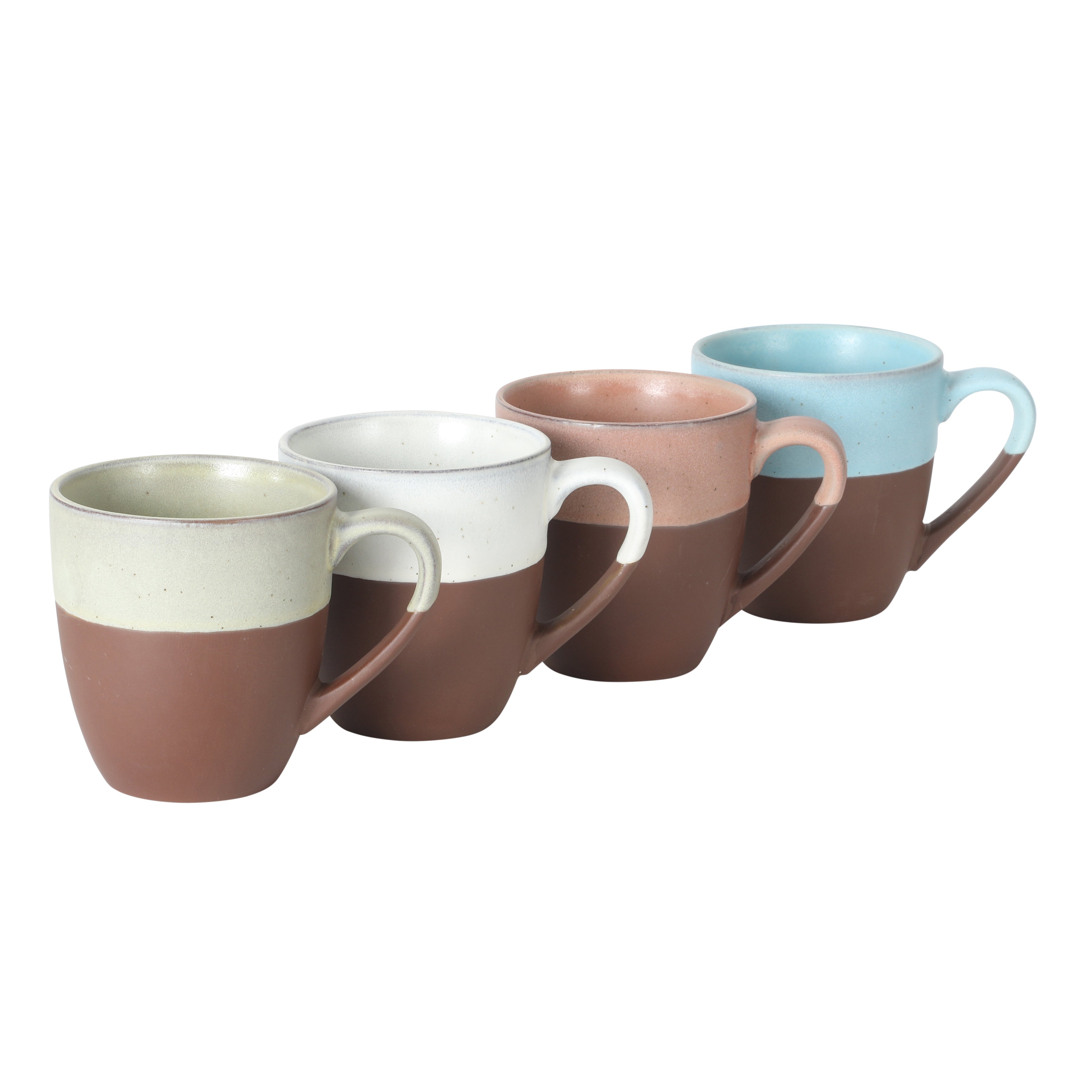 Gibson Elite William Crest 4 Piece Coffee Mug Set, 15oz Stoneware Cups