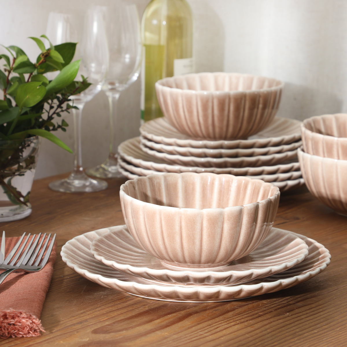 Gibson Elite Peach Orchard 12-Piece Dinnerware Set, photo 2