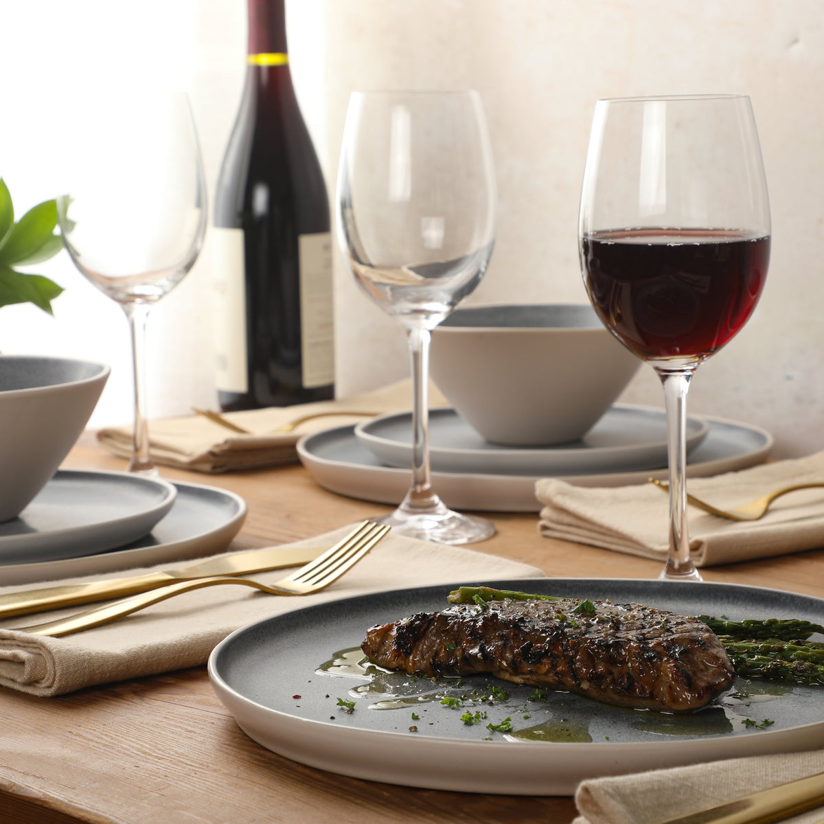 Gibson Elite Coastal Forest 12-Piece Dinnerware Set, photo 2