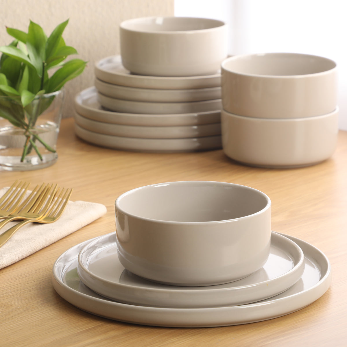 Gibson Elite Moonstone 12-Piece Dinnerware Set, photo 2