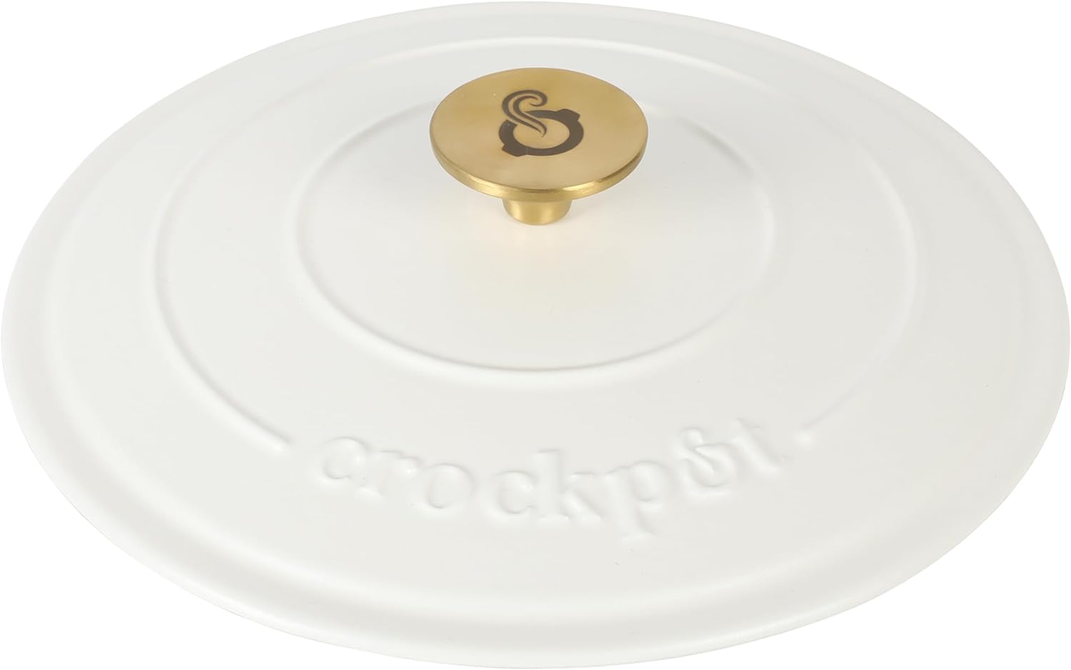 Crock Pot Artisan 6-Quart Round Dutch Oven - Matte Linen White w/Gold Knob, Gradient Red, or Teal Ombre