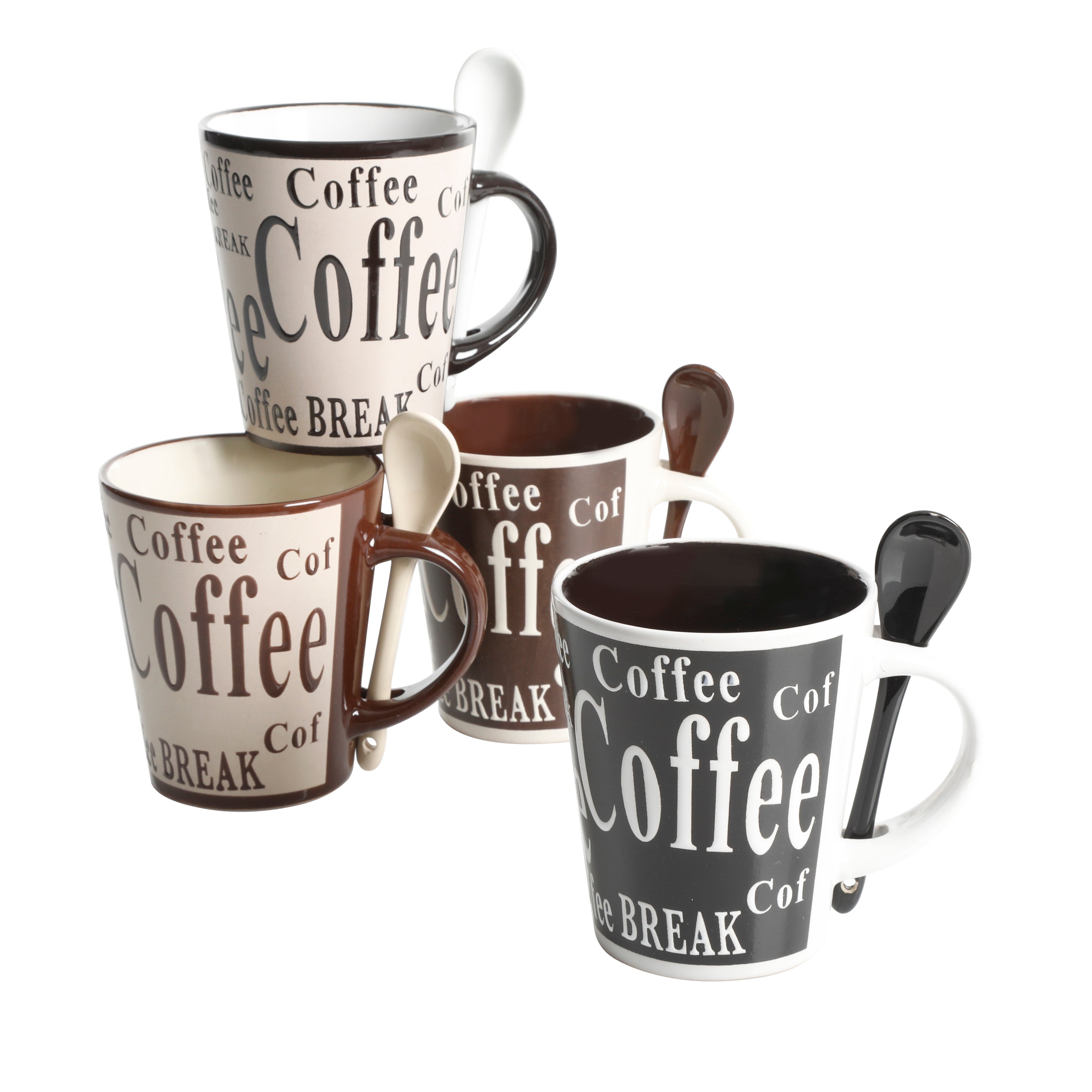 Mr. Coffee Bareggio 8-Piece Reactive Stoneware Mug Set