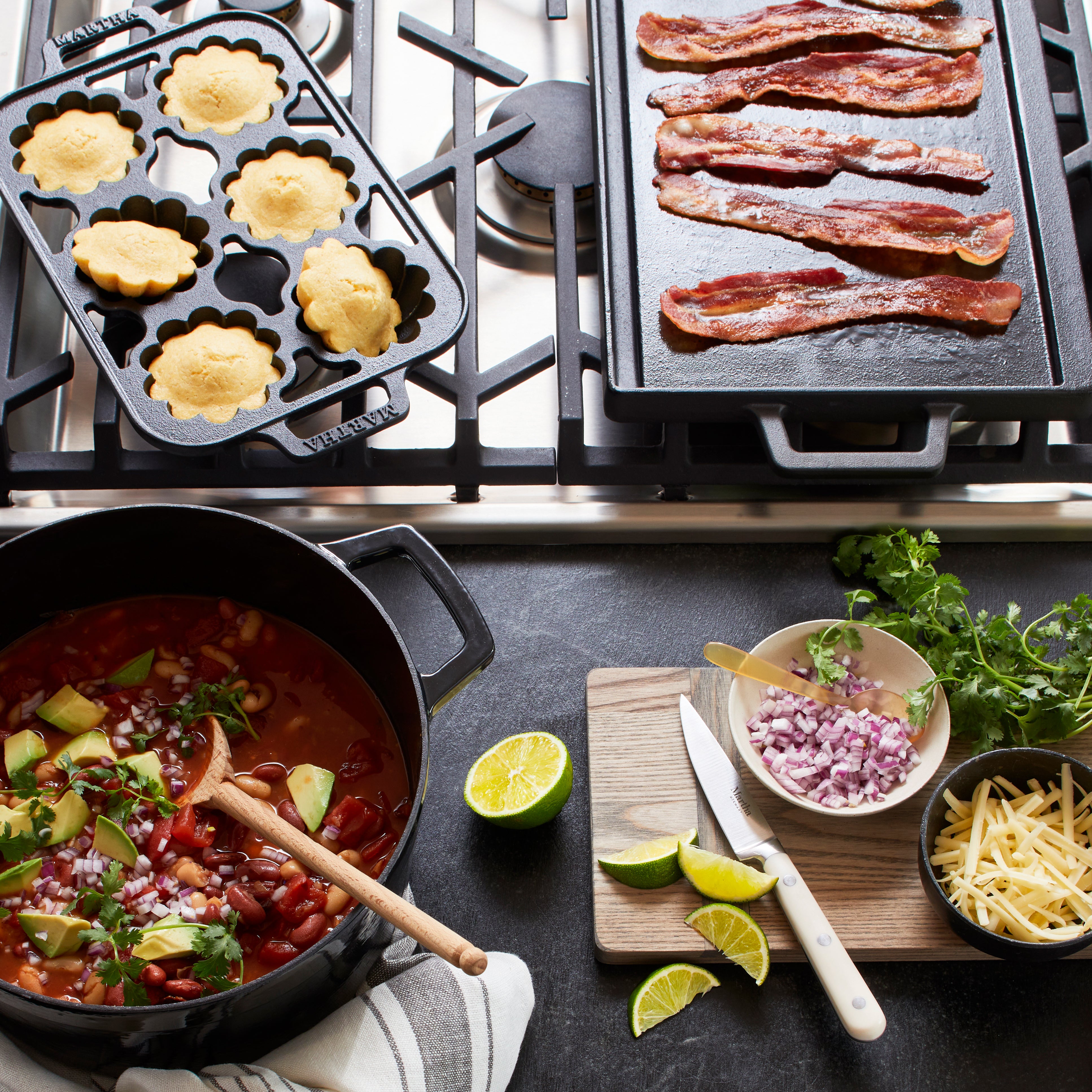 Martha by Martha Stewart 7-Quart Enameled Cast Iron Dutch Oven w/ Lid
