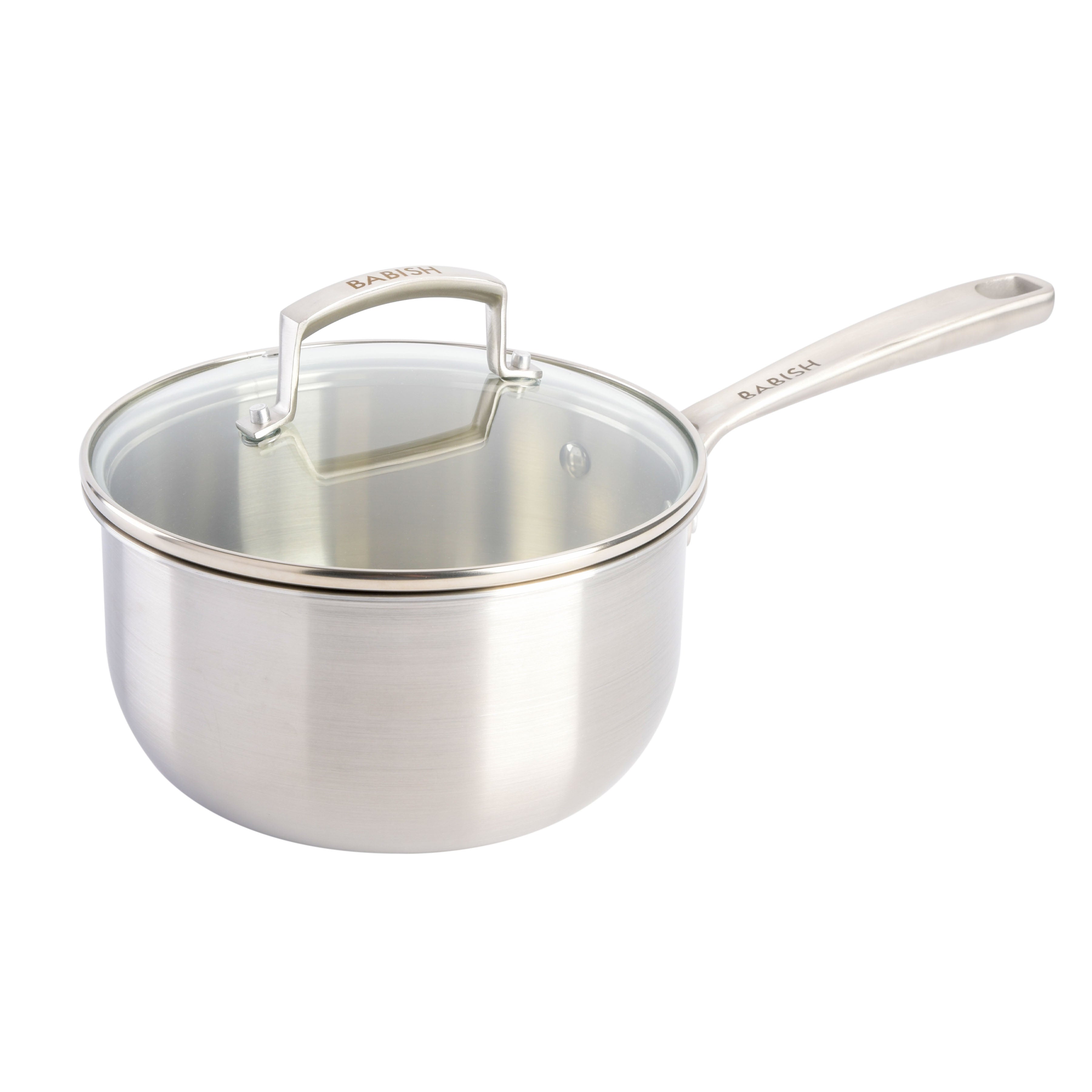 Babish 12-Piece Mixed Material (Stainless Steel, Carbon Steel, & Aluminum) Professional Grade Cookware Set W/ Baking Sheets