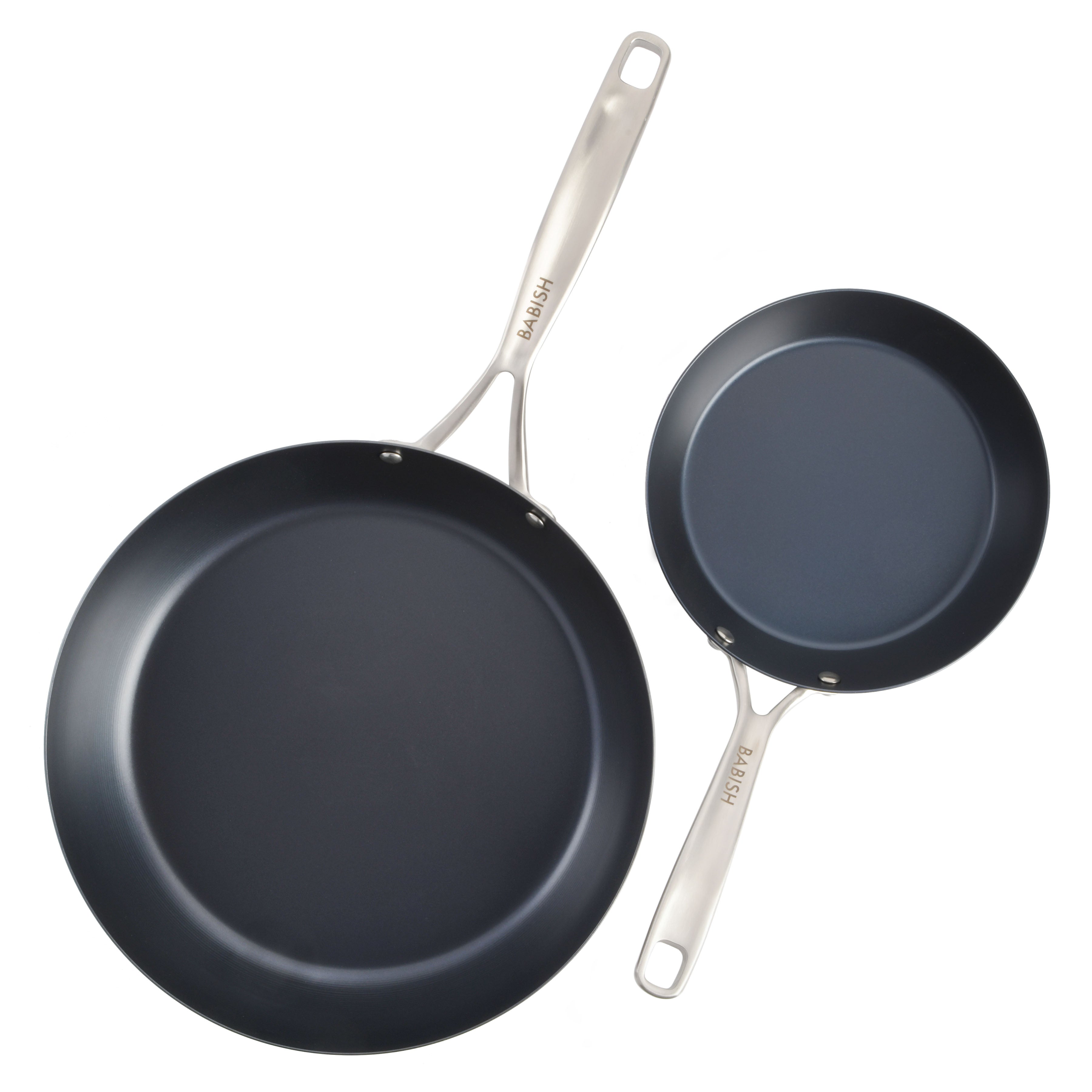 Babish 12-Piece Mixed Material (Stainless Steel, Carbon Steel, & Aluminum) Professional Grade Cookware Set W/ Baking Sheets