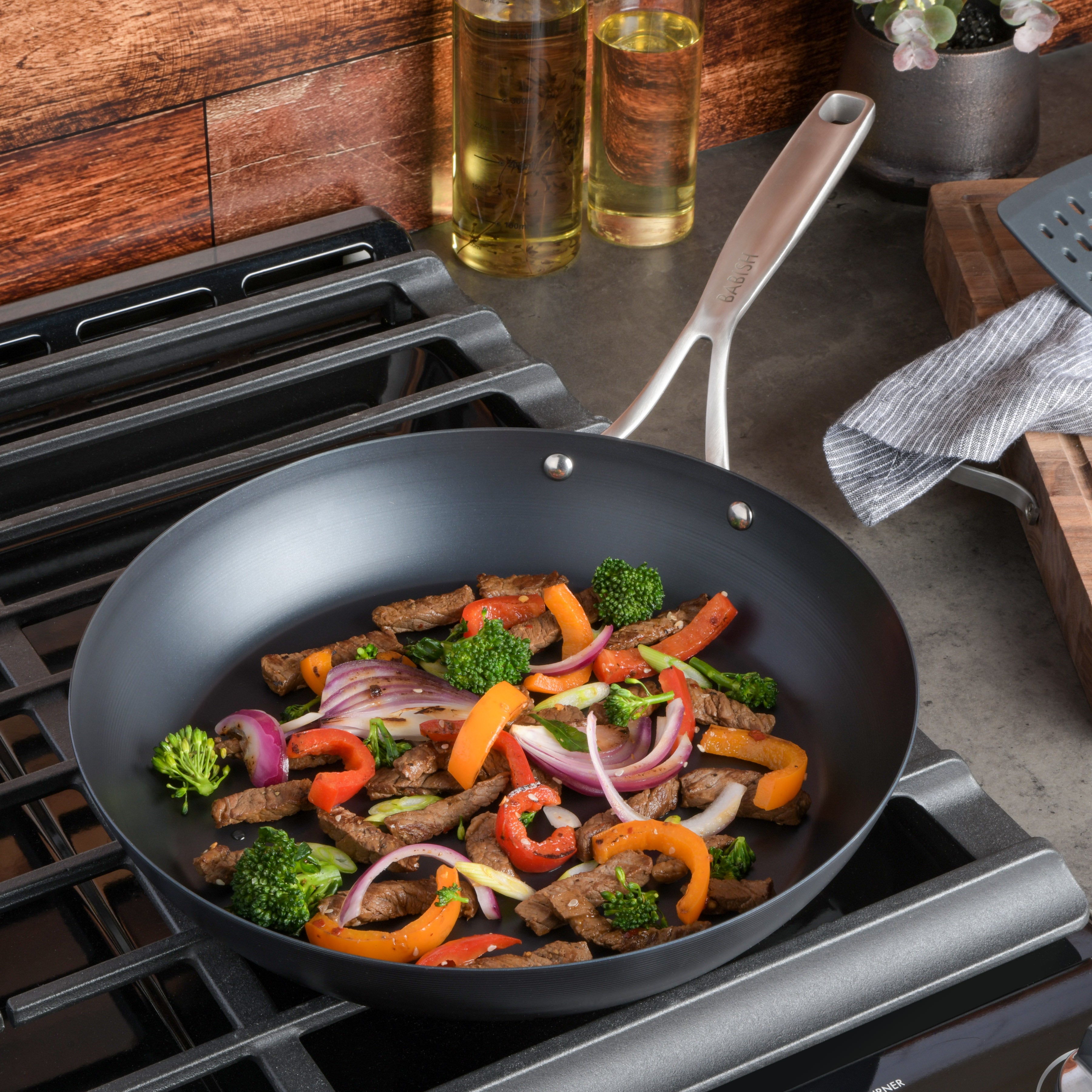 Babish Blue Steel 12" Fry Pan