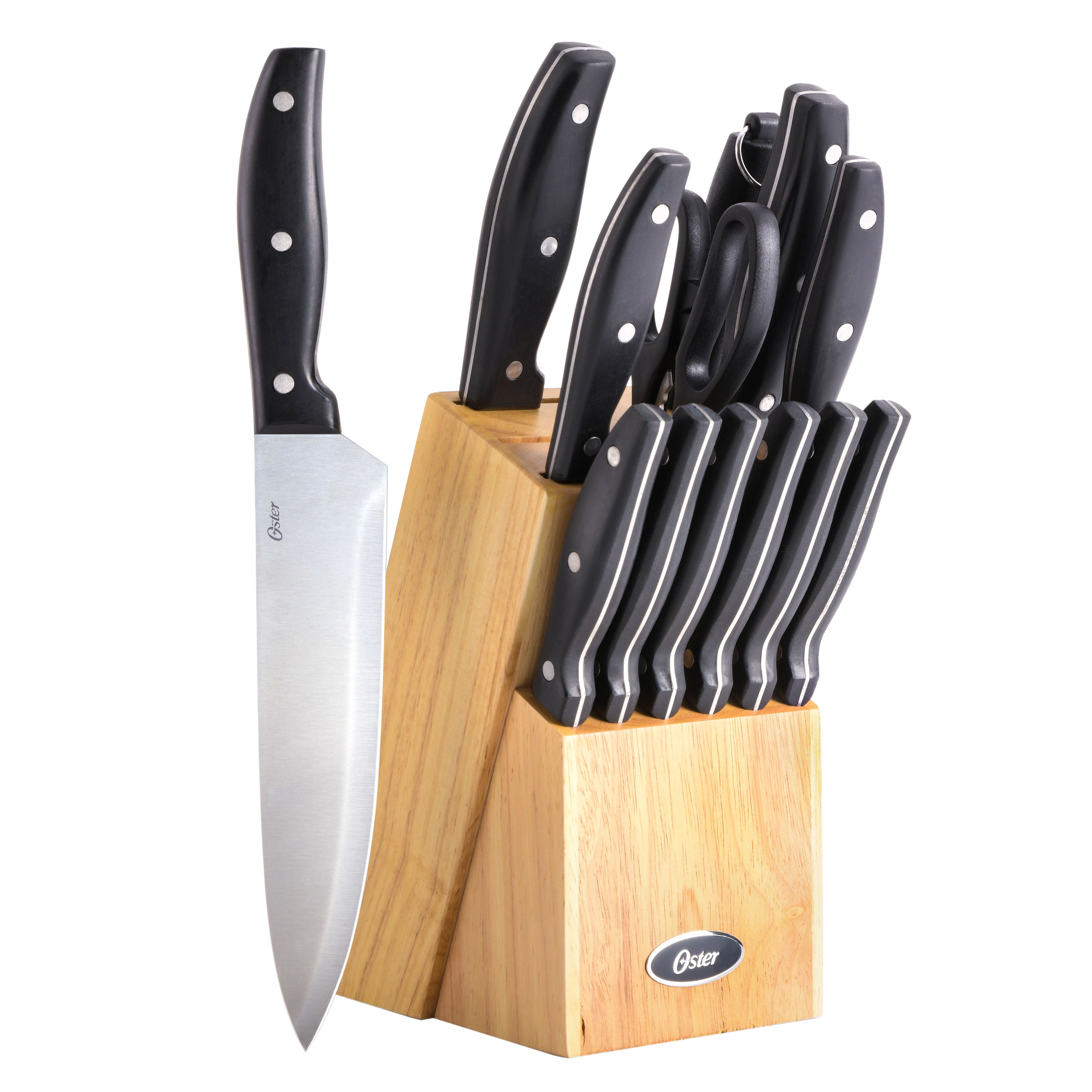 Oster Granger 14-Piece Cutlery Set w/ Wood Block