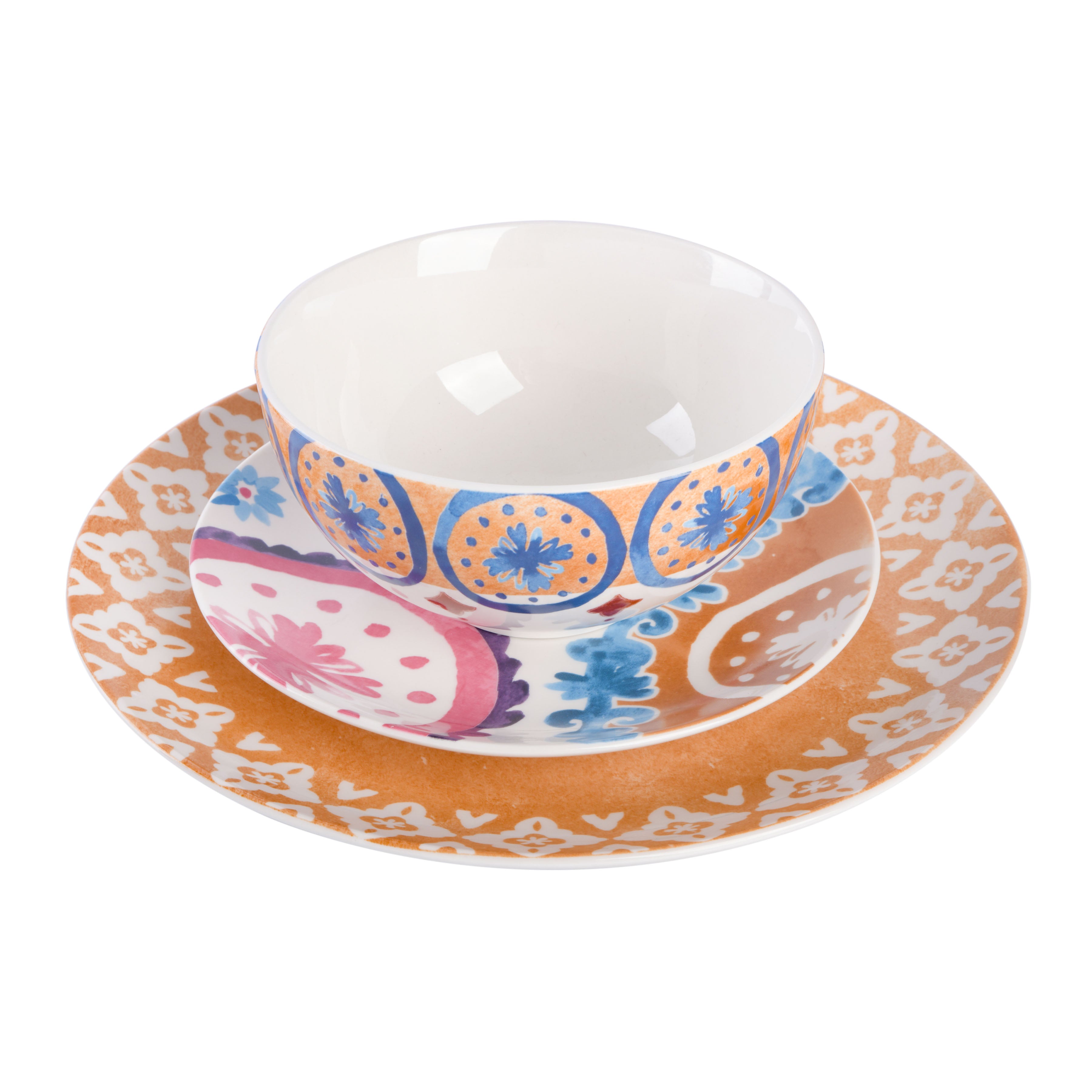 Spice by Tia Mowry Savory Saffron 18-Piece Porcelain Dinnerware Set