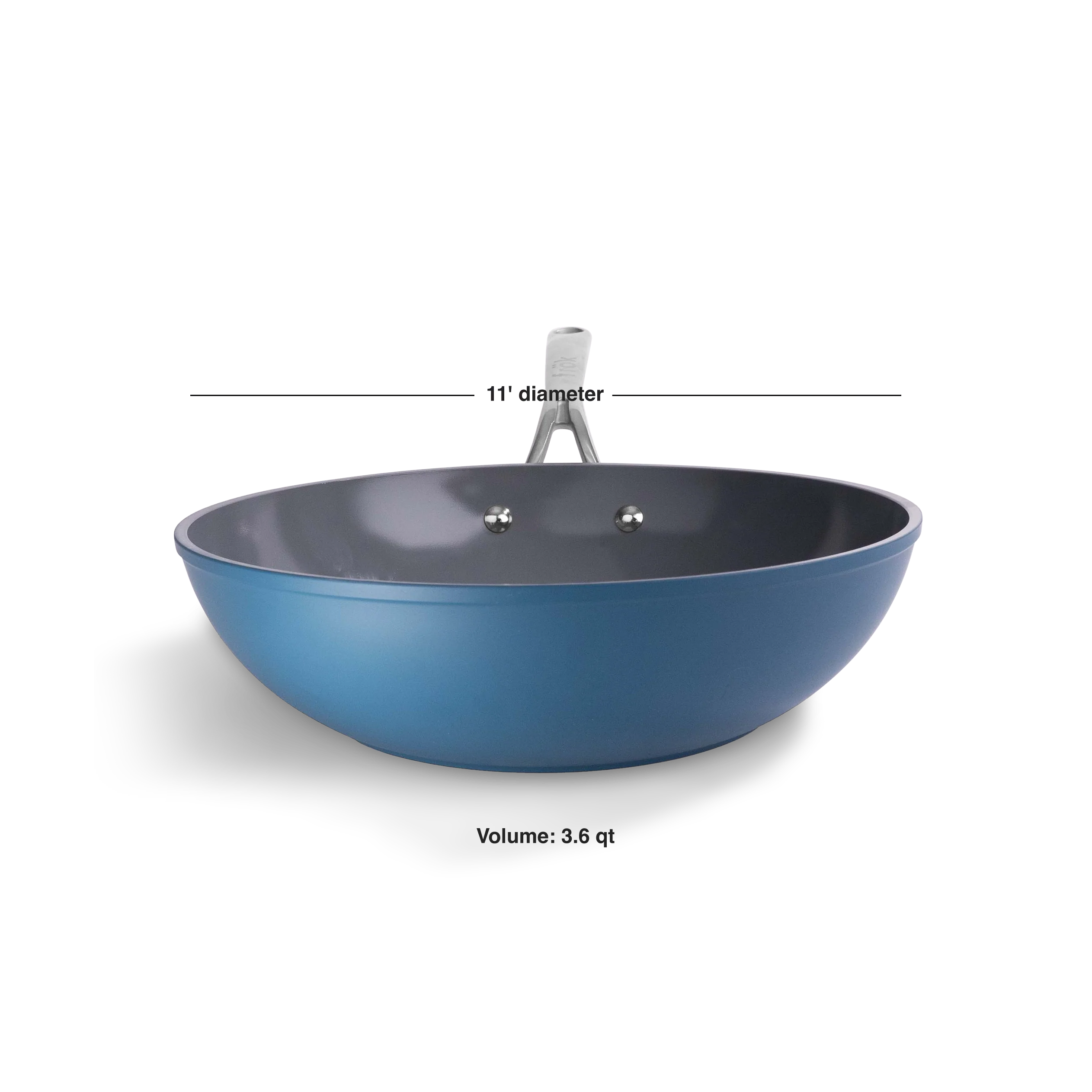 Frok 11" All-In-One Ceramic Non-Stick Fry Pan Meets Wok w/ Lid