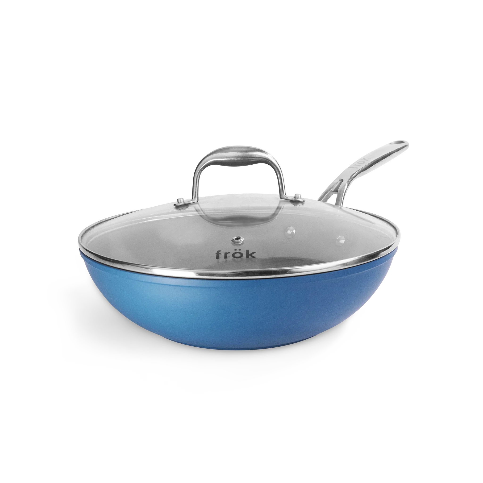 Frok 11" All-In-One Ceramic Non-Stick Fry Pan Meets Wok w/ Lid