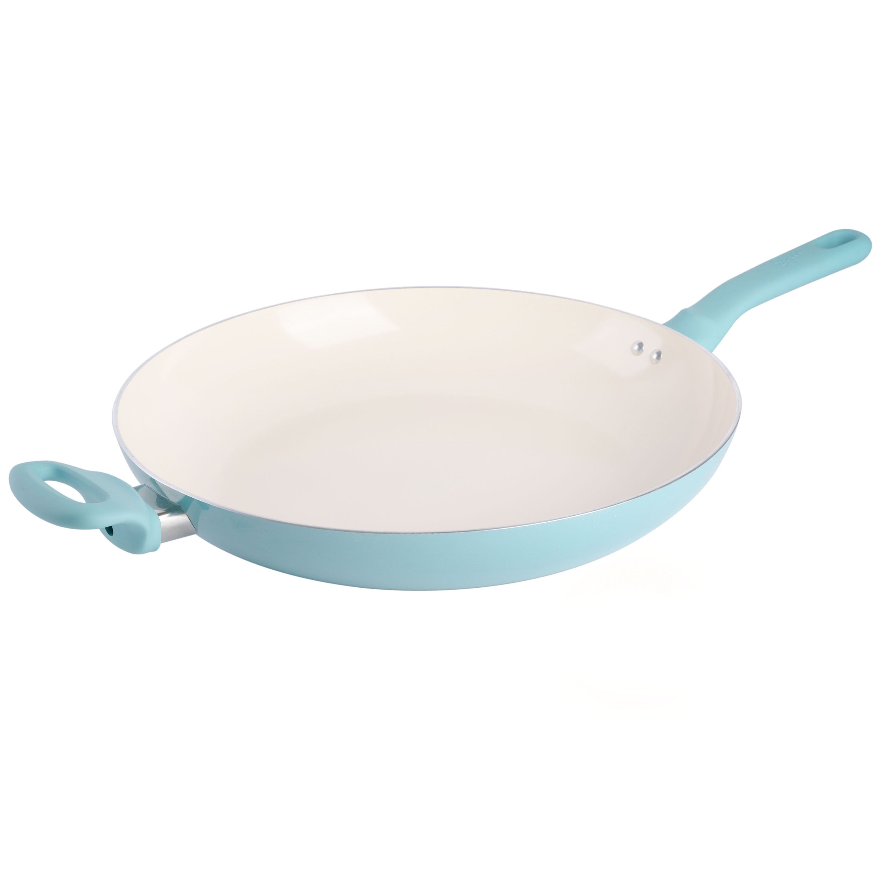 spice by tia mowry Spice by Tia Mowry Savory Saffron 2 Piece Ceramic  Nonstick Aluminum Frying Pan Set in Mint