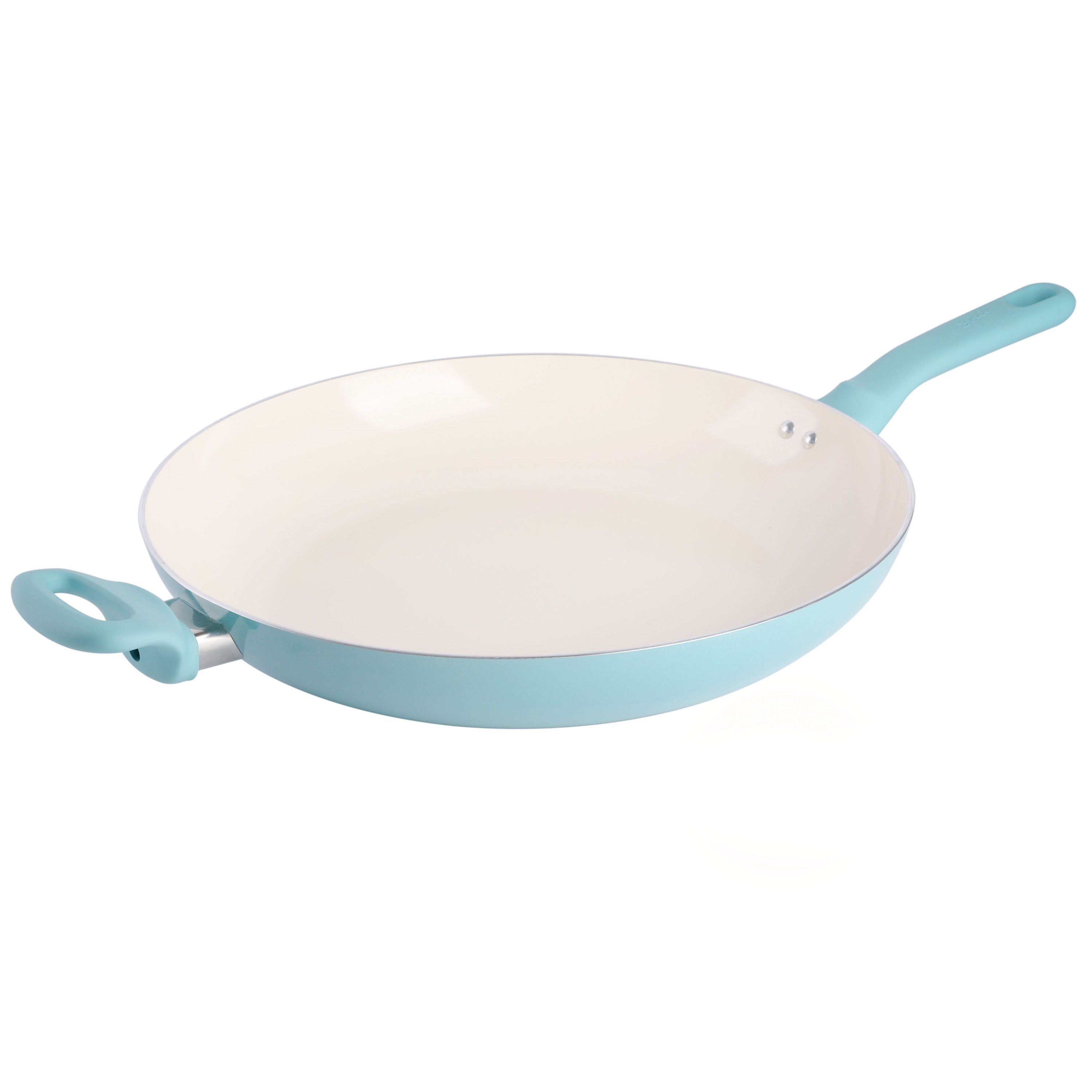 Spice by Tia Mowry 14-Inch Non-Toxic Non-Stick Ceramic Interior Large Aluminum Fry Pan