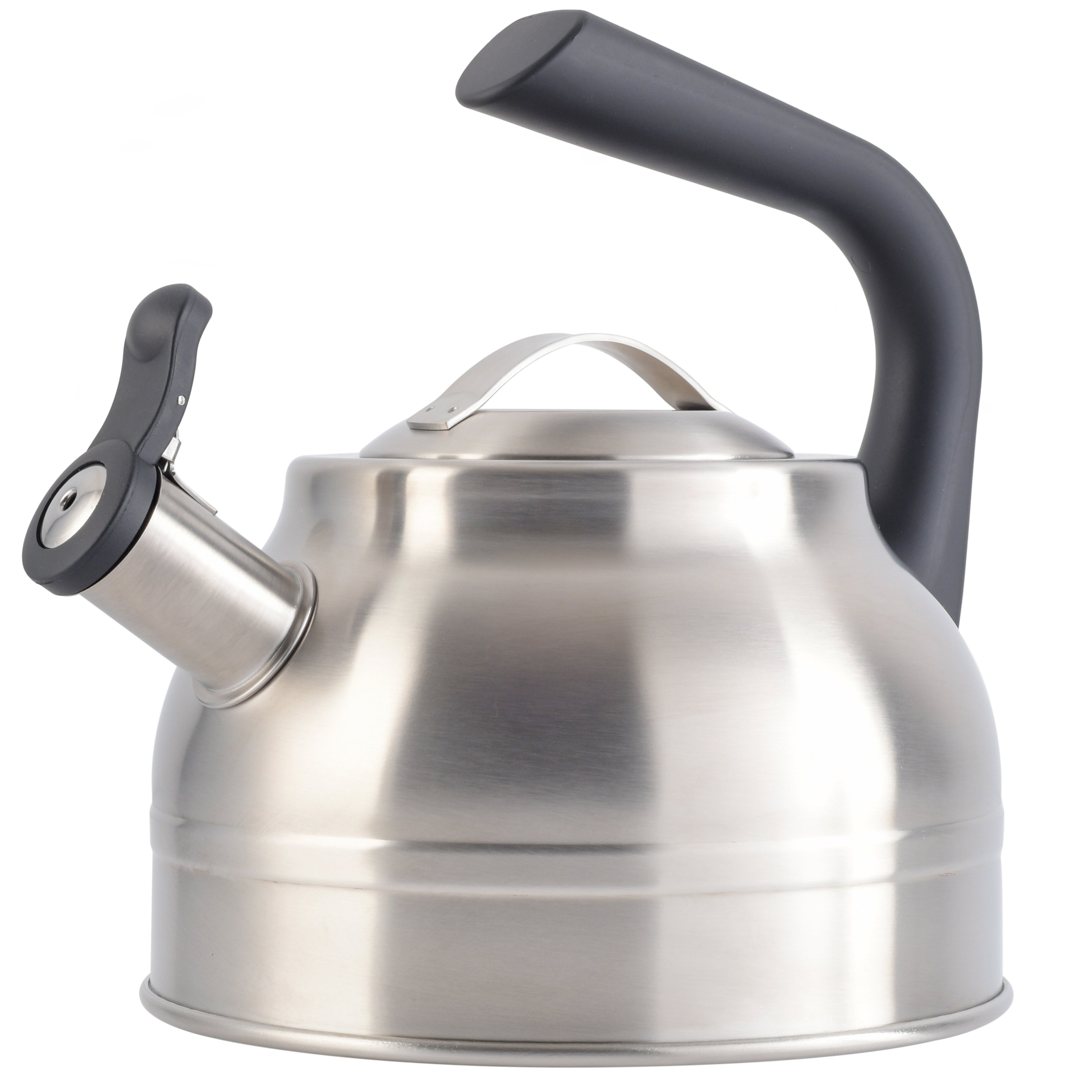 Kenmore Elite Costner 2.3-Quart Stainless Steel Tea Kettle w/ Encapsulated Base & Bakelite Handle