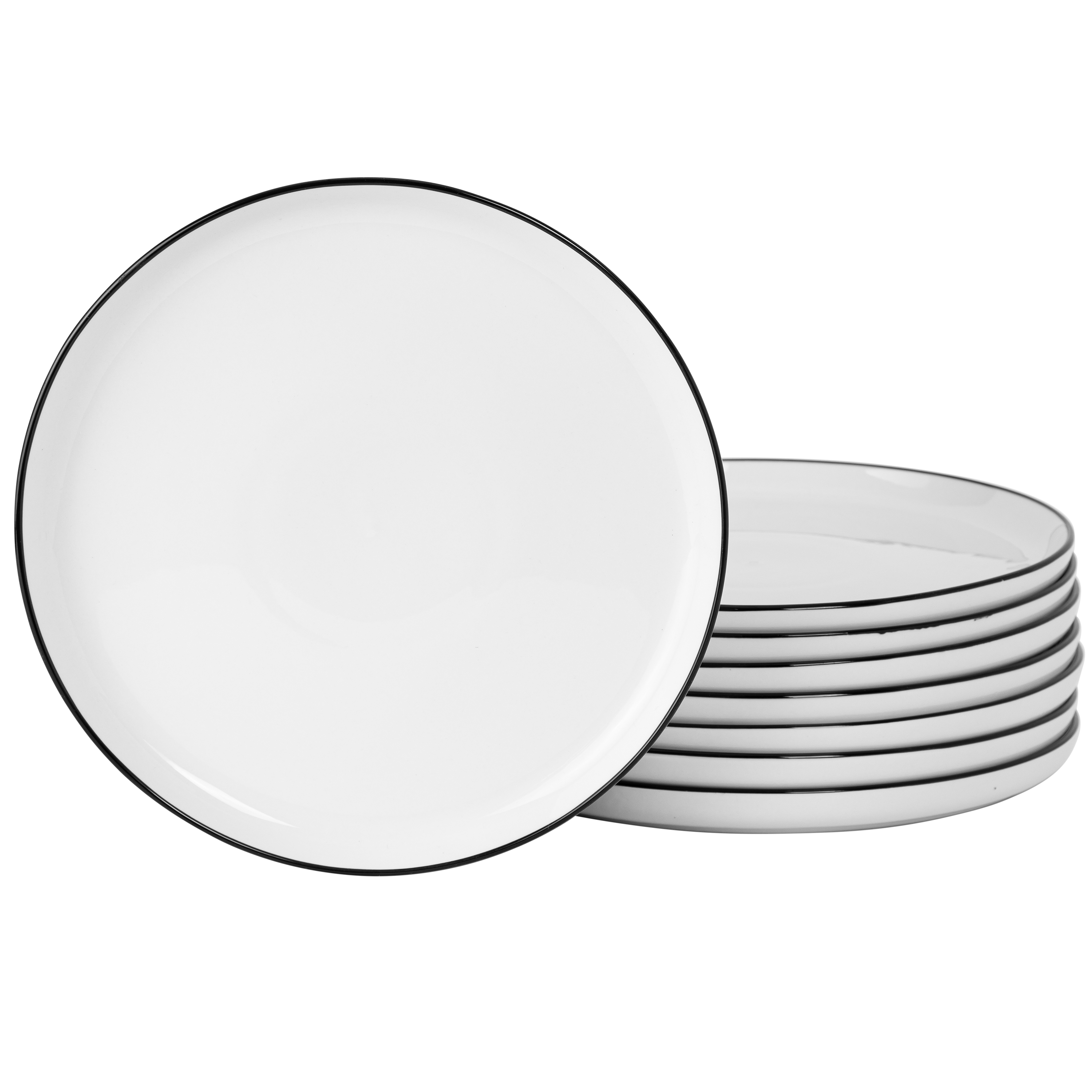 Gibson Home Oslo 8-Piece Porcelain 10.5" Dinner Plate Set