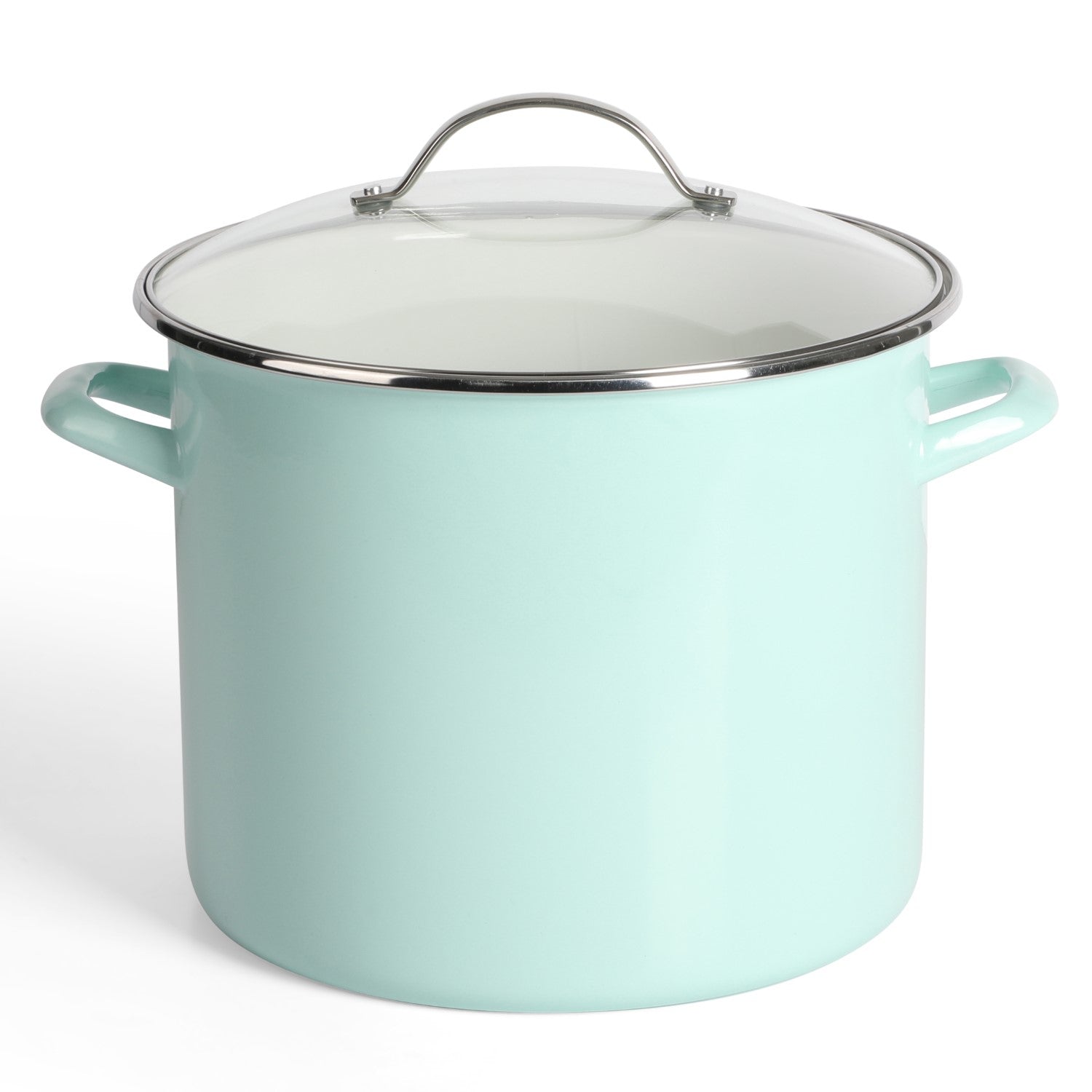 Martha Stewart Thayer Enamel on Steel 12-Quart Stock Pot w/ Glass Lid