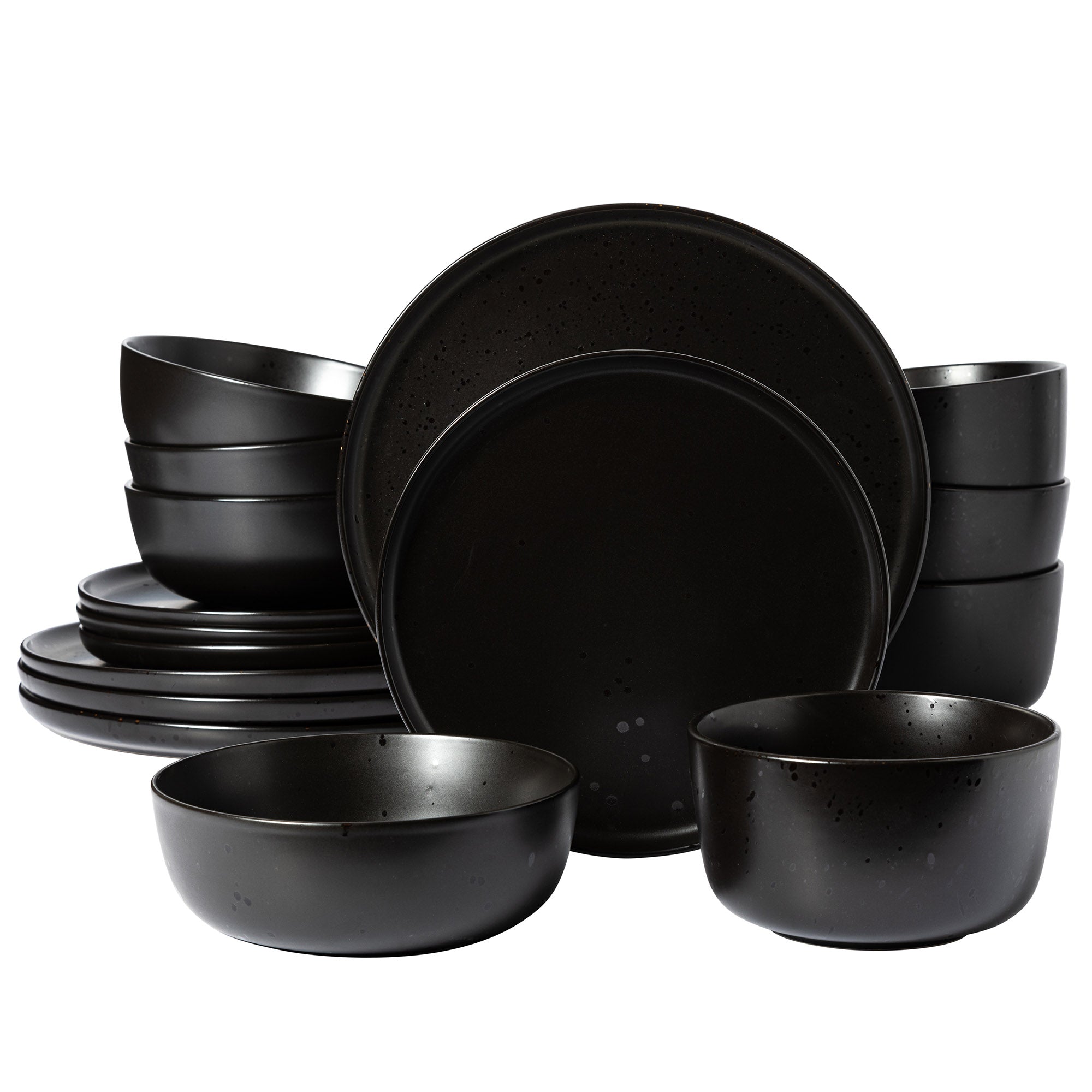 Gibson Elite James Street 16-Piece Reactive Stoneware Double Bowl Dinnerware Set