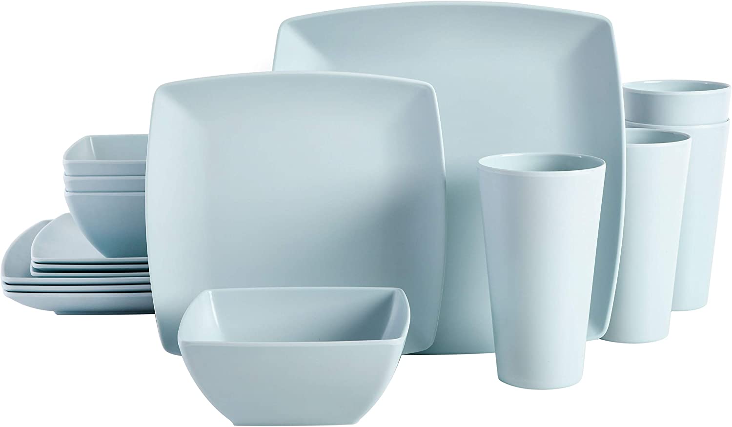 Gibson Soho Lounge Grayson Square 16-Piece Melamine Dinnerware Set