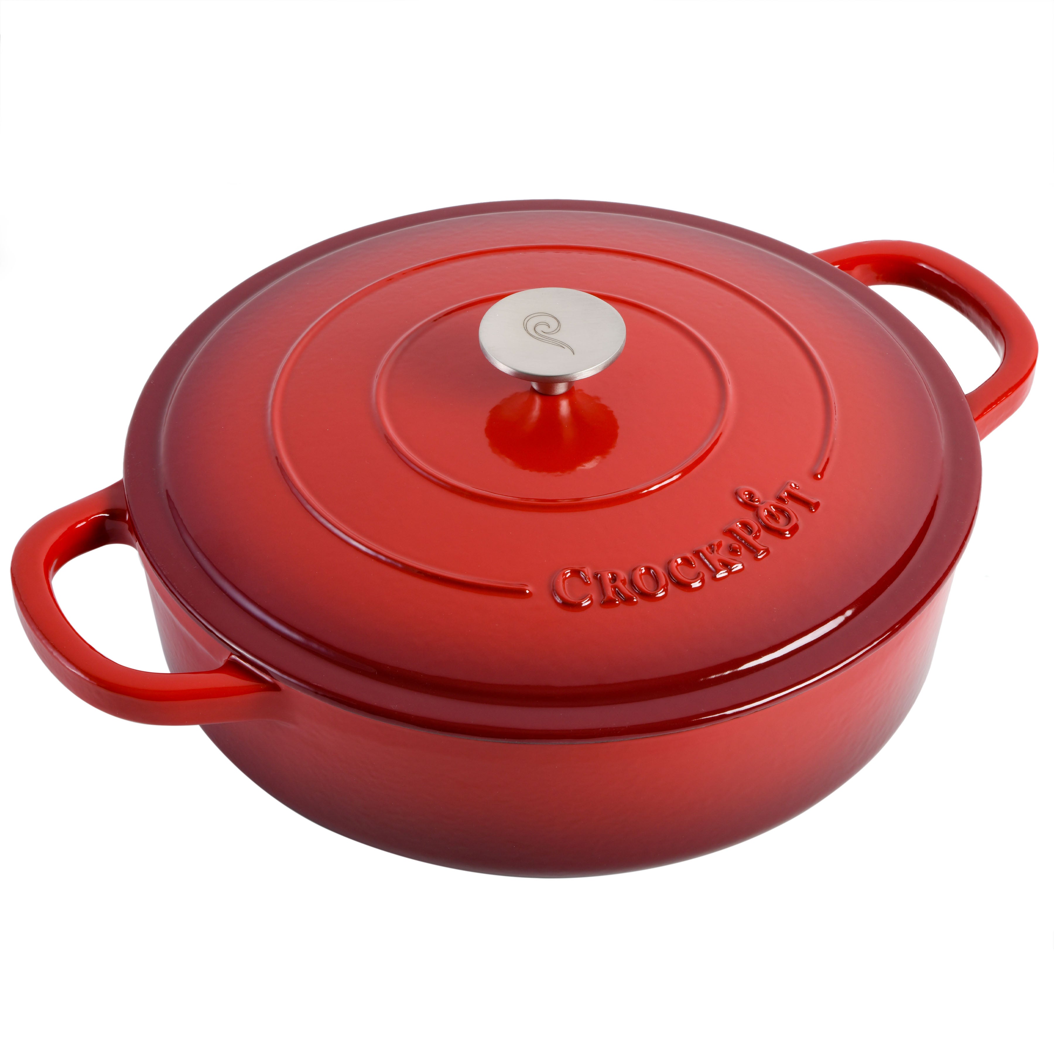 Crock-pot Artisan 13 Enameled Cast Iron Lasagna Pan, Scarlet Red