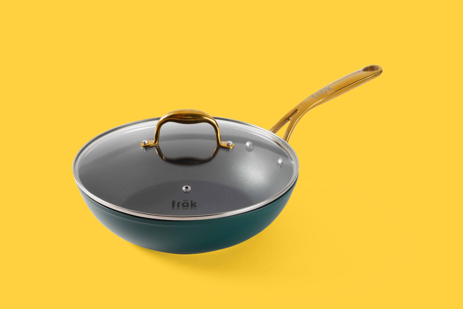 Frok 11" All-In-One Exclusive Non-Stick Fry Pan Meets Wok w/ Lid