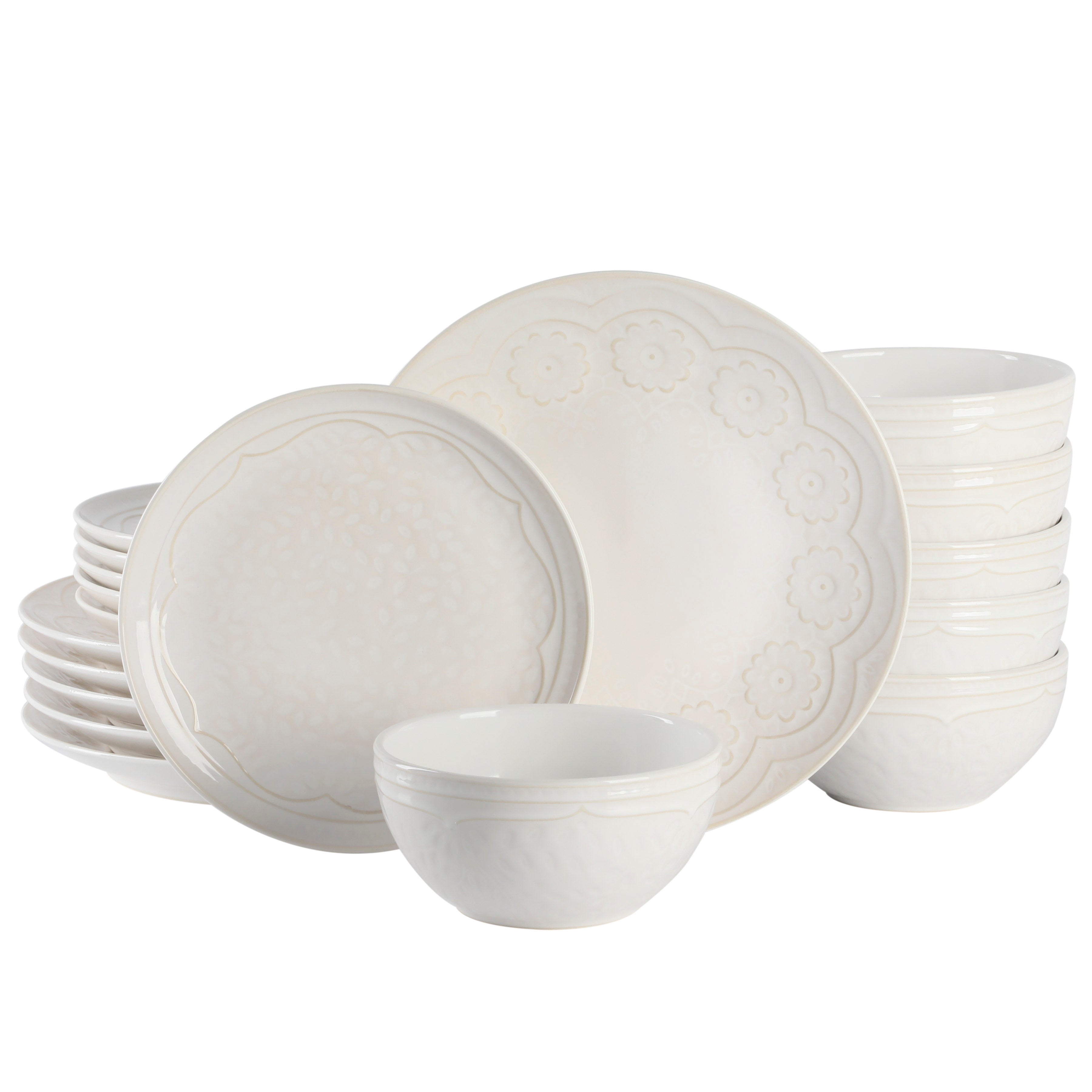 Gibson Elite Alemany 18-Piece Porcelain Dinnerware Set