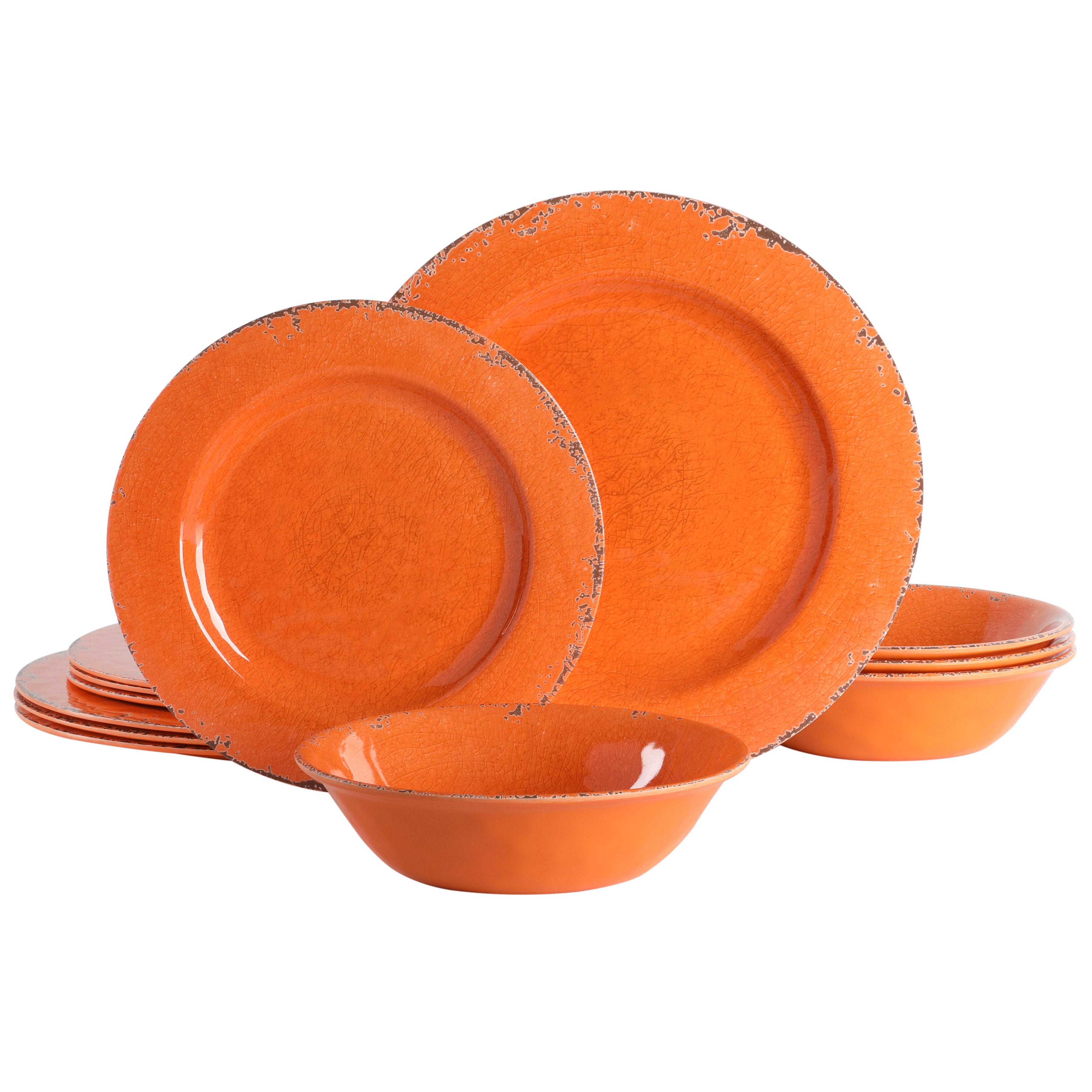 Gibson Home Mauna 12-Piece Melamine Dinnerware Set