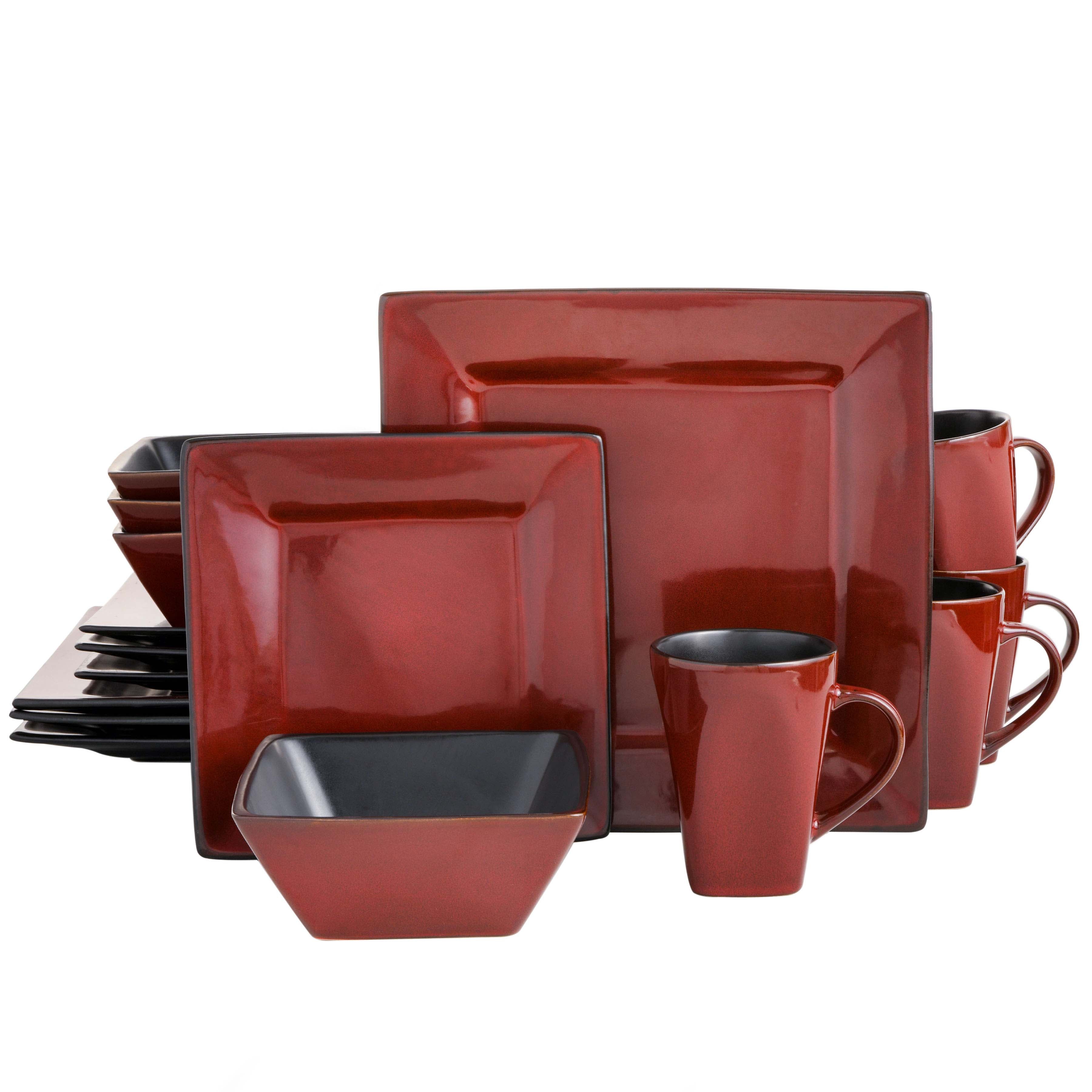 Gibson Elite Kiesling 16-Piece Reactive Stoneware Dinnerware Set