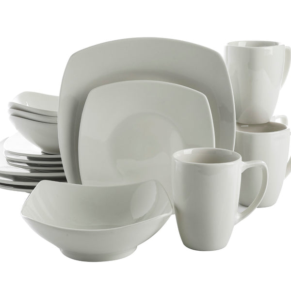 Gibson Home Zen Buffet 16-Piece Porcelain Dinnerware Set