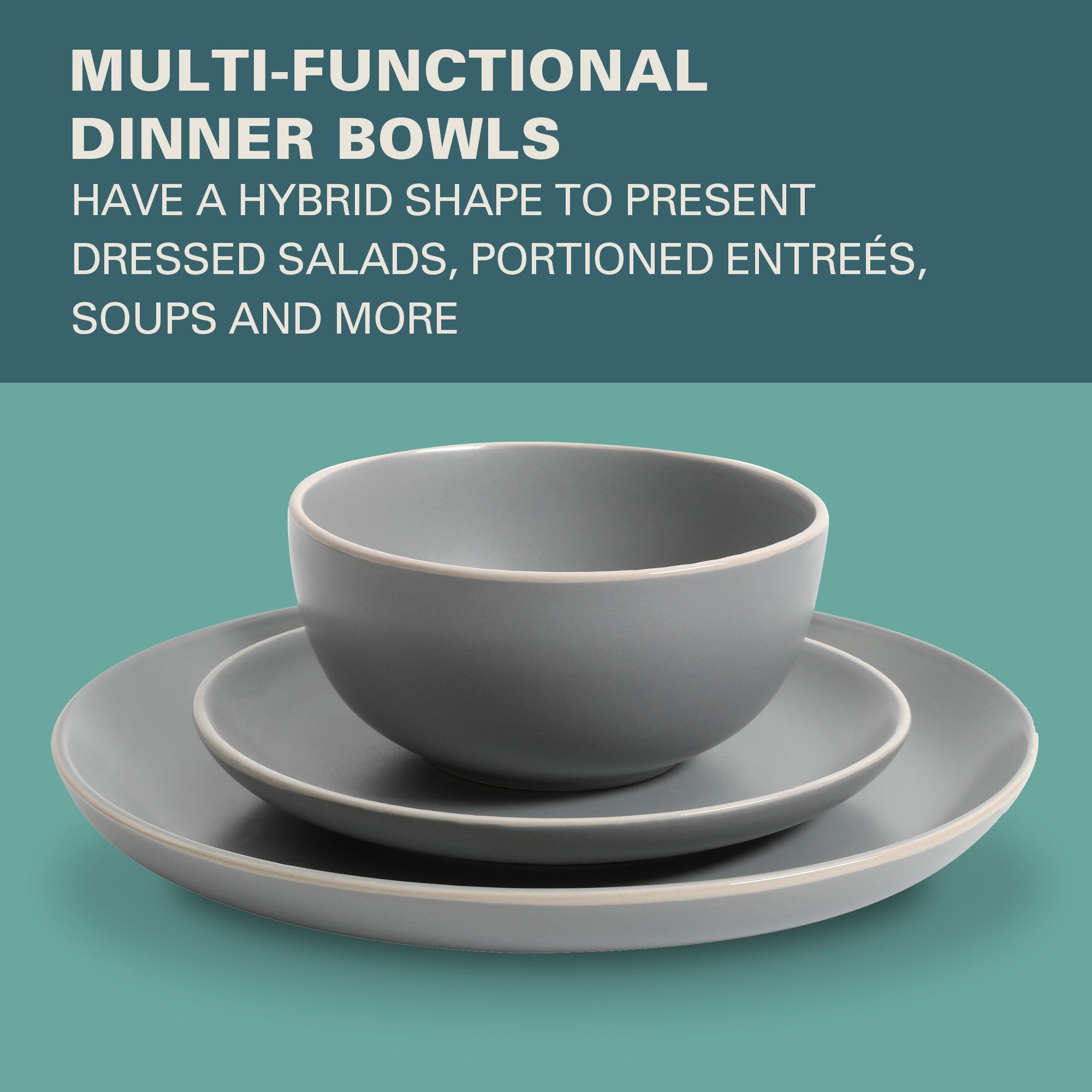 Gibson Home Rockaway 12-Piece Stoneware Dinnerware Set