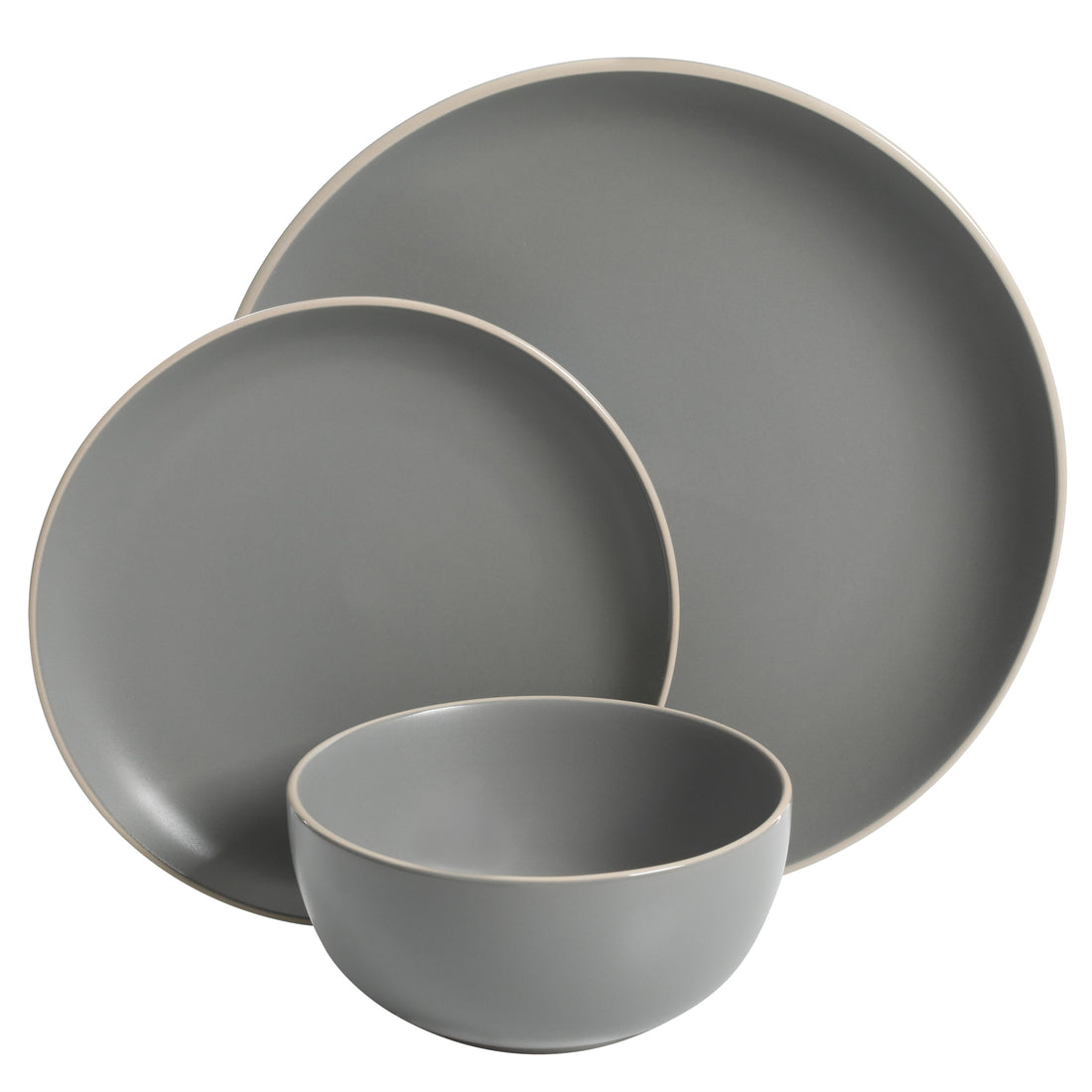 Gibson Home Rockaway 12-Piece Stoneware Dinnerware Set