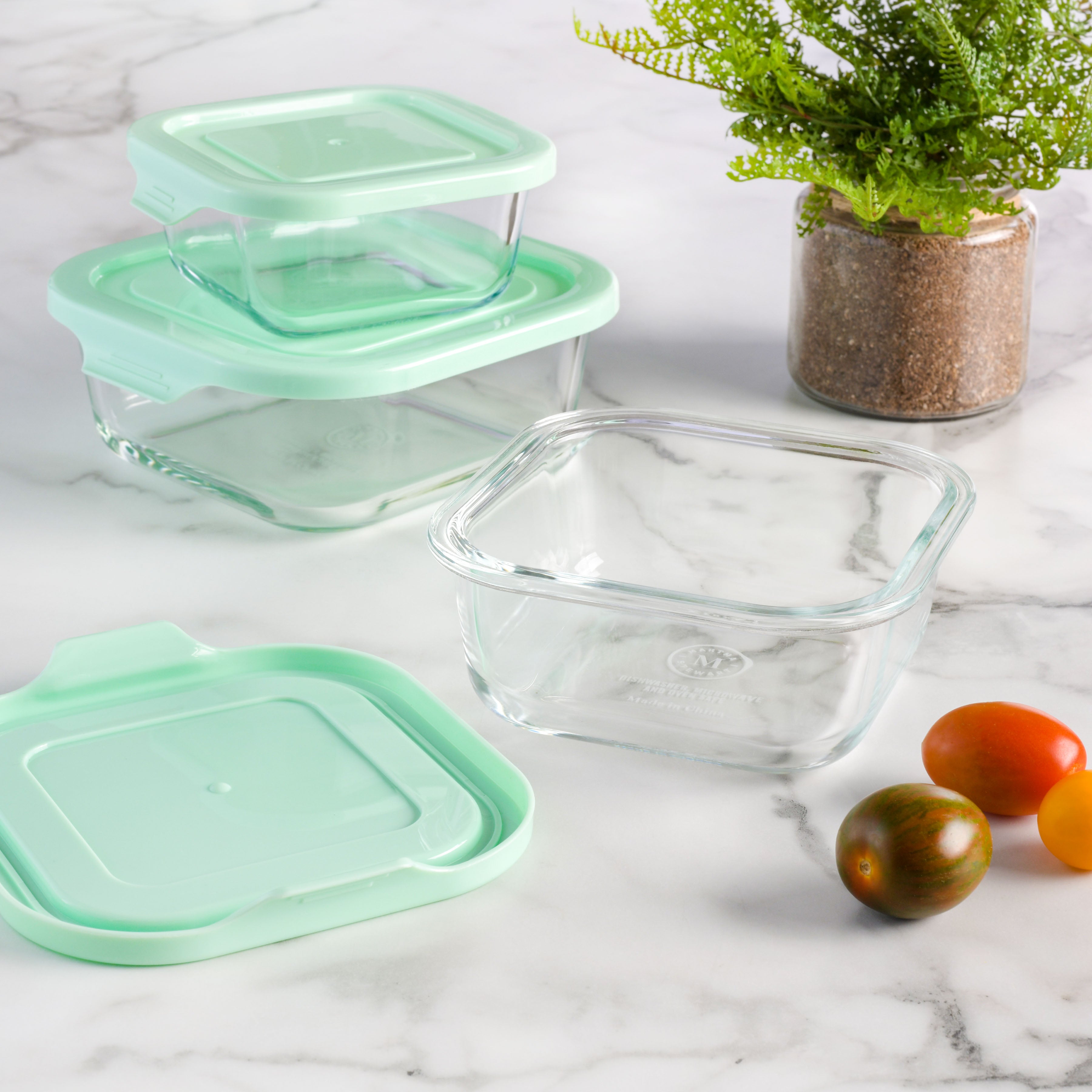 12pc (set Of 6) Plastic Food Storage Container Set With Lids Clear
