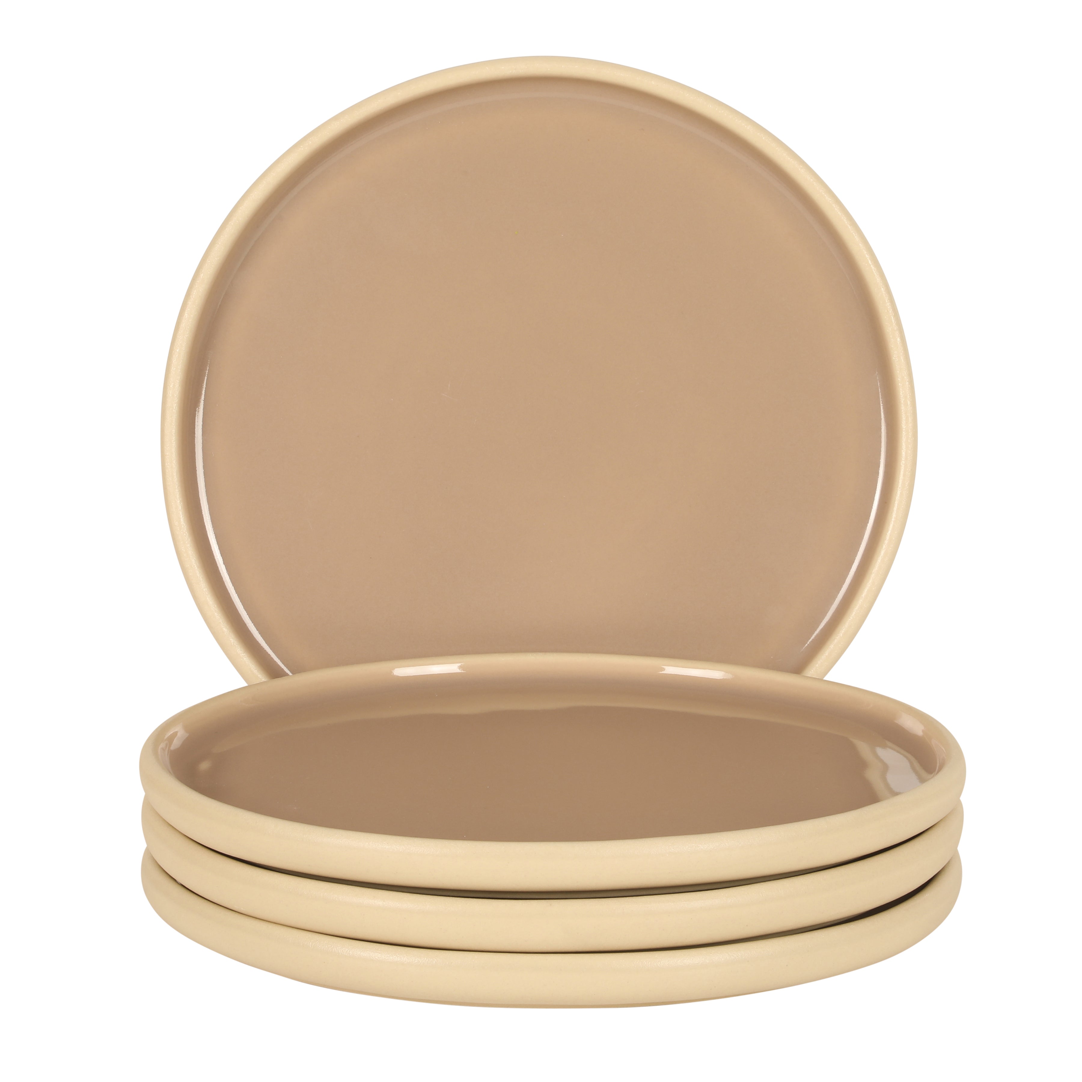 Gibson Elite - Made in Portugal - Port Gaia 10.2 Inch Dinner Plates Set of 4 - Reactive Glaze Dish Set